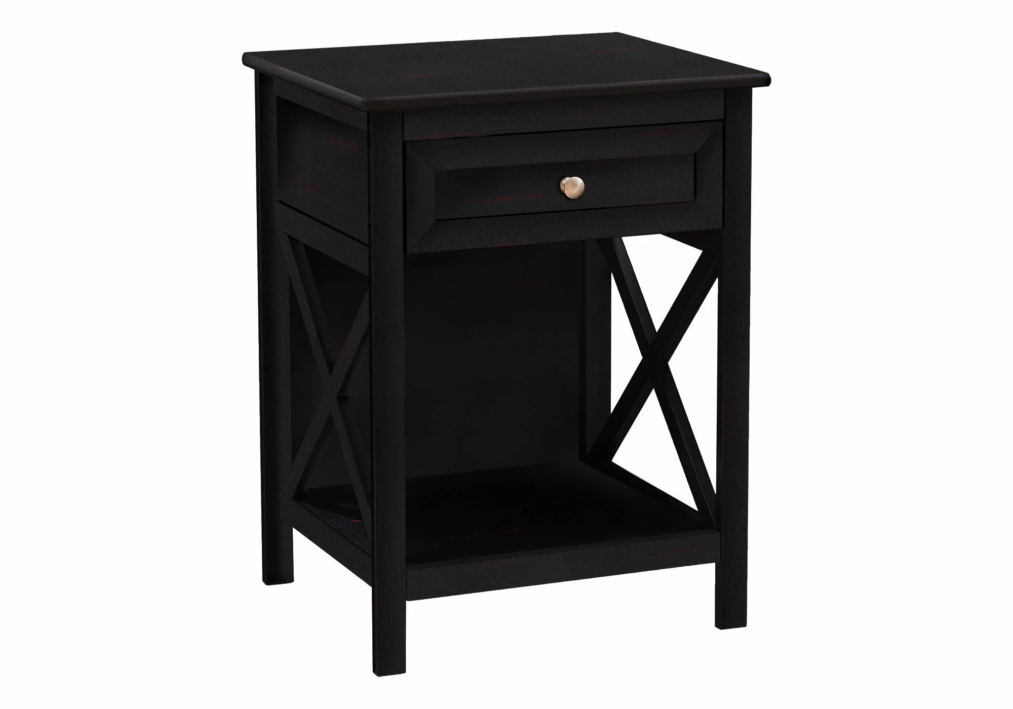 Accent End Table, 2 Tier, Storage Drawer, Transitional Style - Image 12