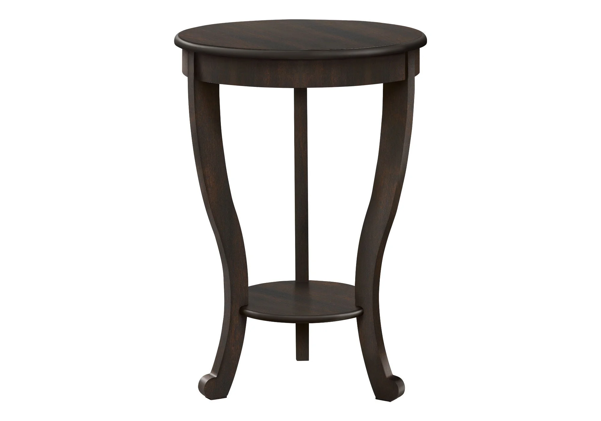Accent End Table, 2 Tier, Traditional - Walnut - Image 4