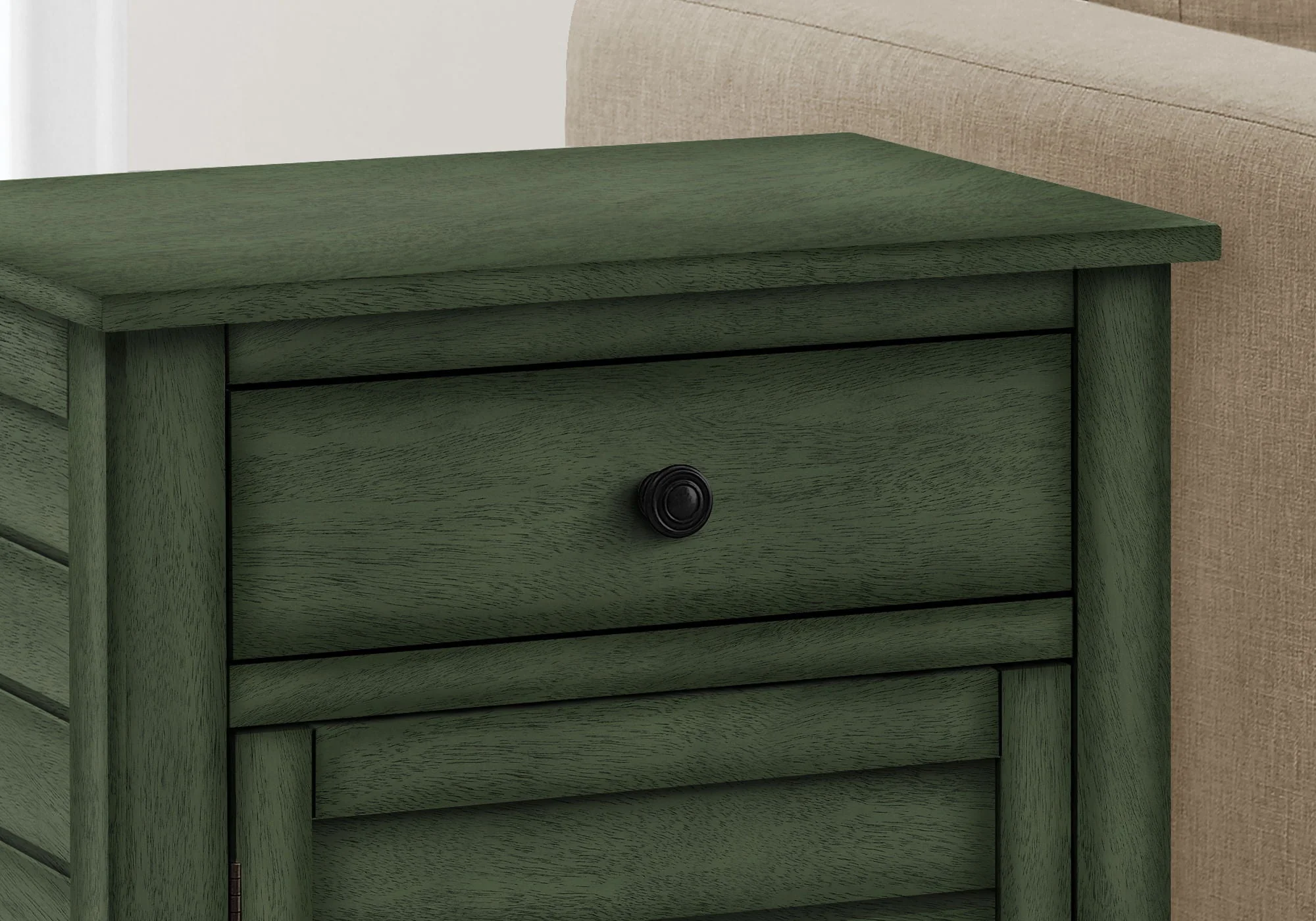 Accent Nightstand, Storage Drawer, Transitional - Image 10