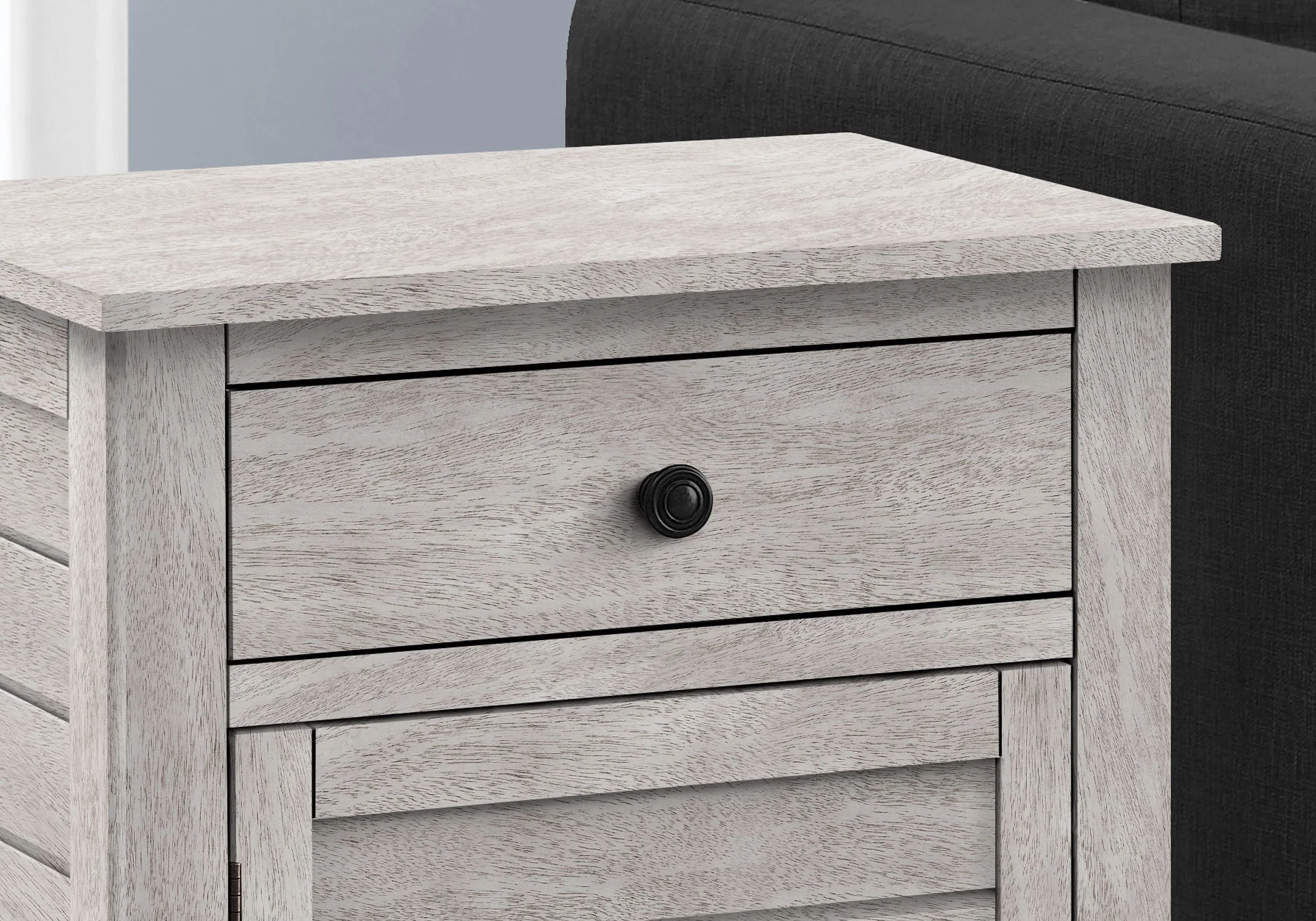 Accent Nightstand, Storage Drawer, Transitional - Image 7
