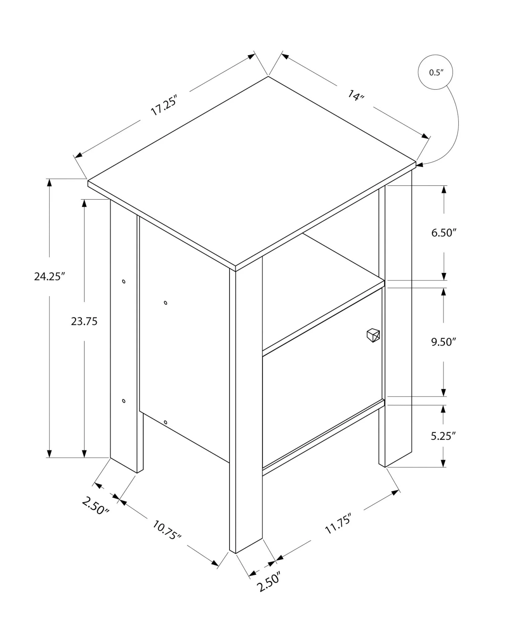 Accent Nightstands with Storage and Transitional Style - Image 19