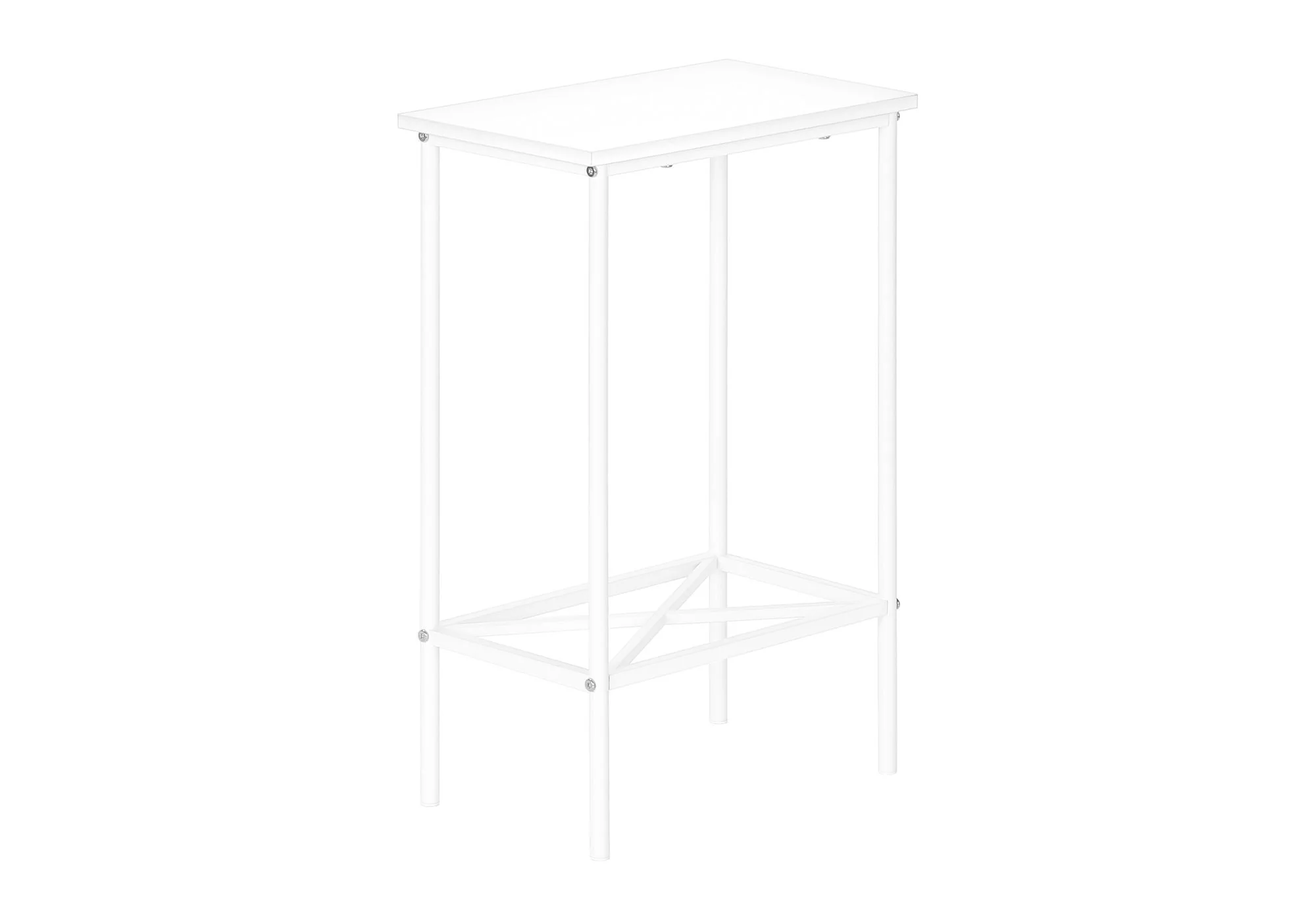 Accent Side Table, Narrow, Small, 2 Tier, Contemporary & Modern - Image 2