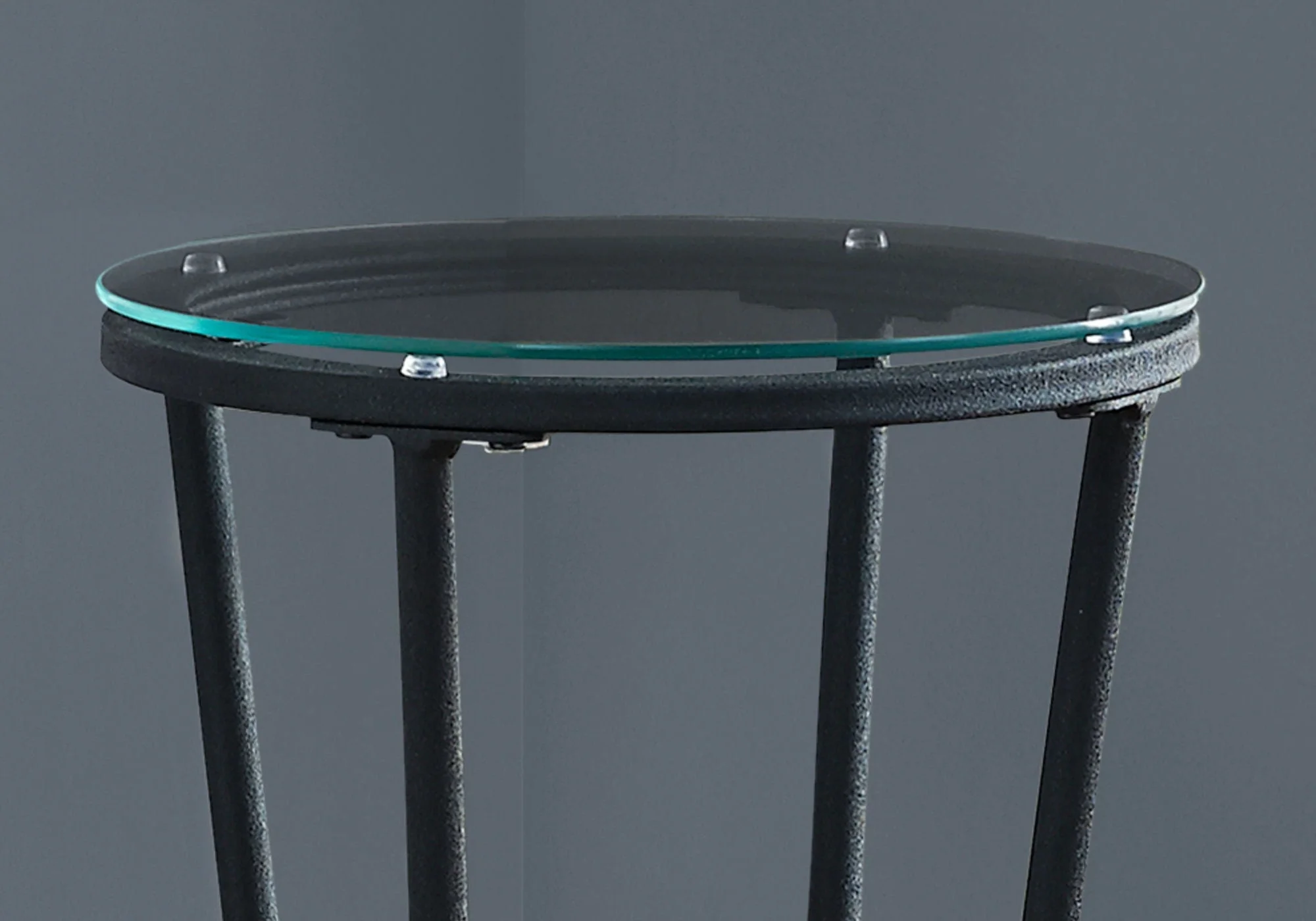 Accent Side Table, Plant Stand, Round, Contemporary & Modern - Black - Image 2