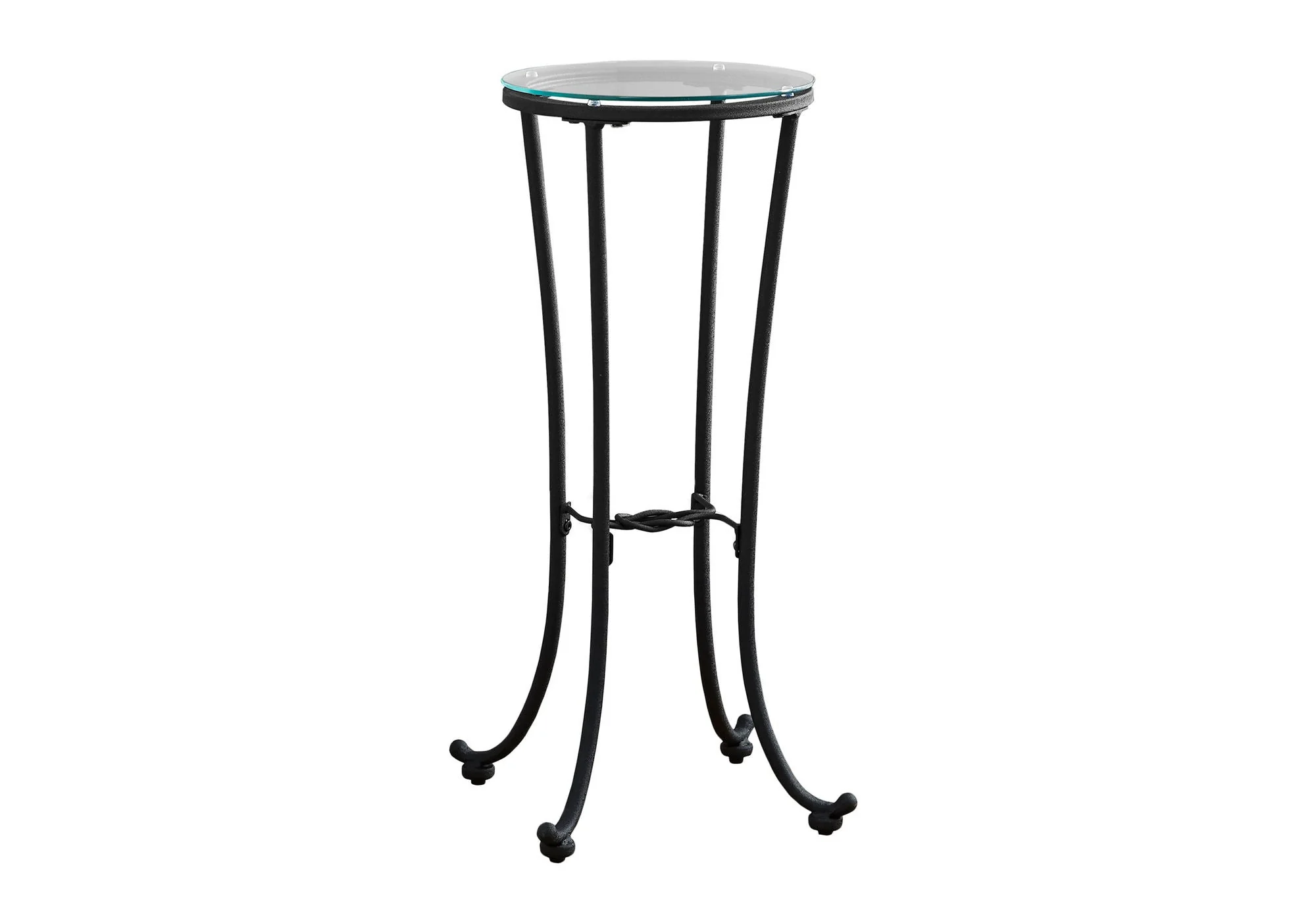 Accent Side Table, Plant Stand, Round, Contemporary & Modern - Black - Image 4