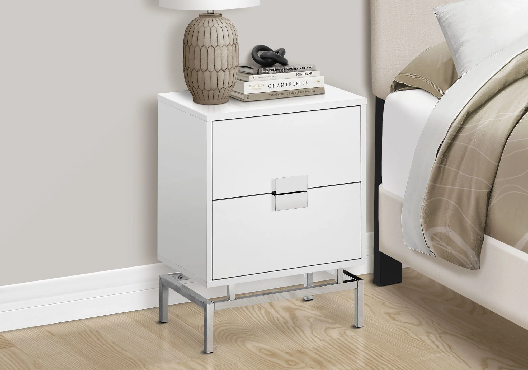 Accent Side Table, Storage Drawer, Modern Design - Image 3