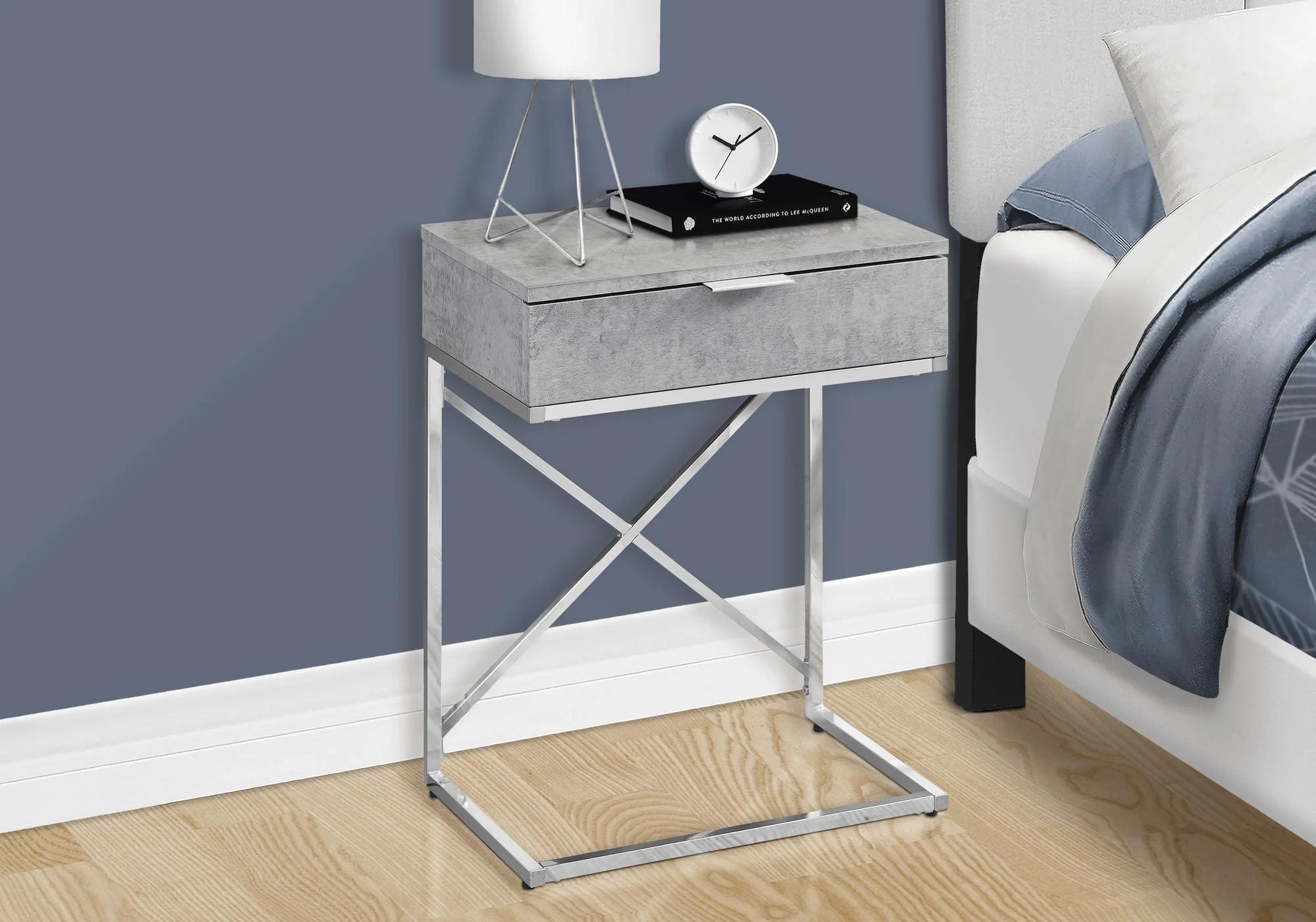 Accent Side Table, Storage Drawer, Spacious Tabletop, Contemporary & Modern - Image 11