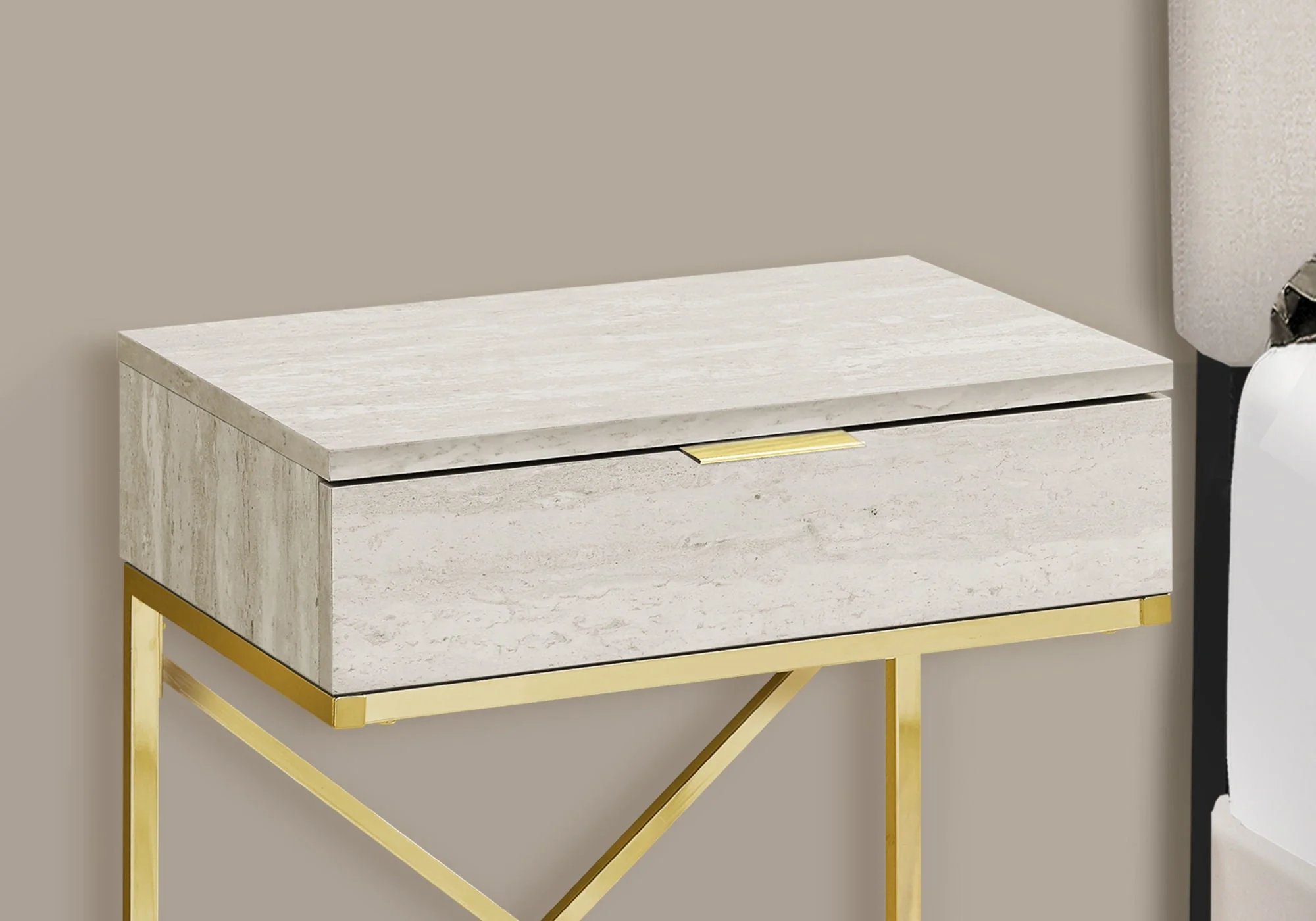 Accent Side Table, Storage Drawer, Spacious Tabletop, Contemporary & Modern - Image 12