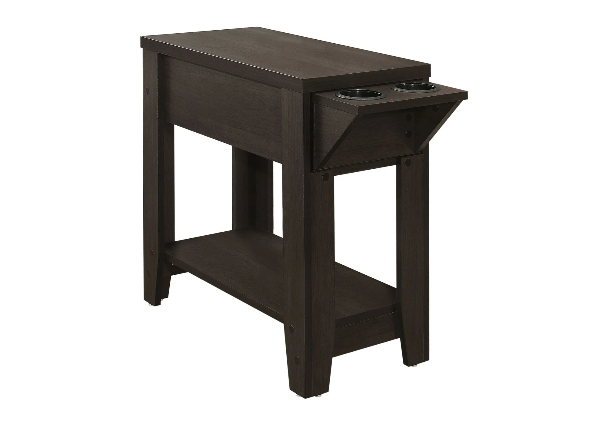 Accent Side Table, Storage, Lamp, Transitional Space-Saving Design - Image 4