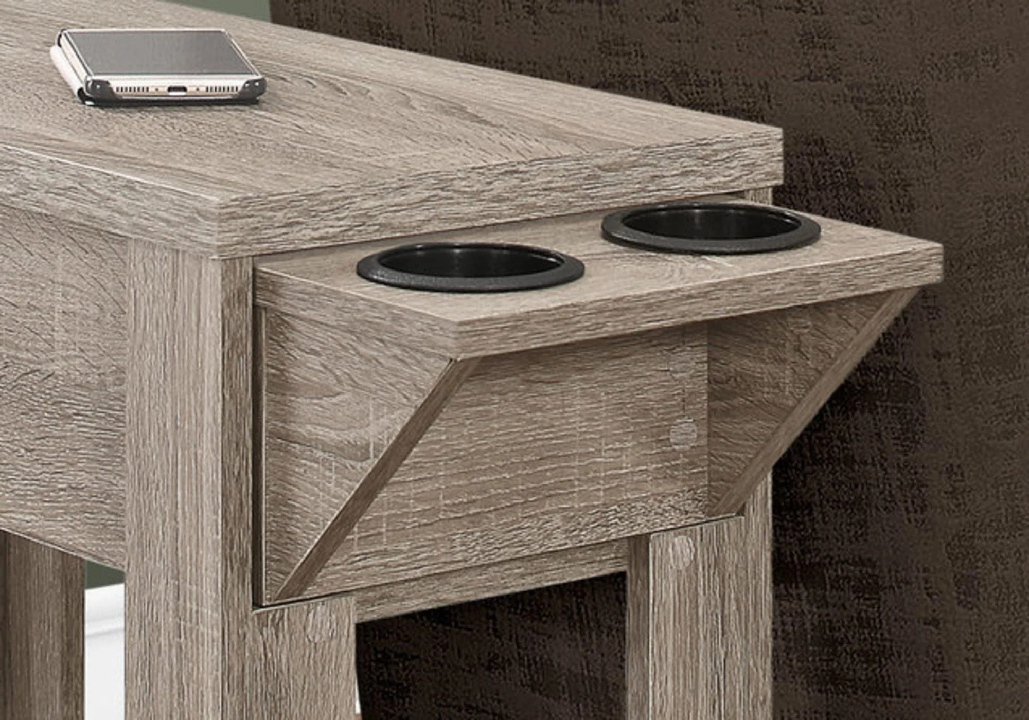 Accent Side Table, Storage, Lamp, Transitional Space-Saving Design - Image 7