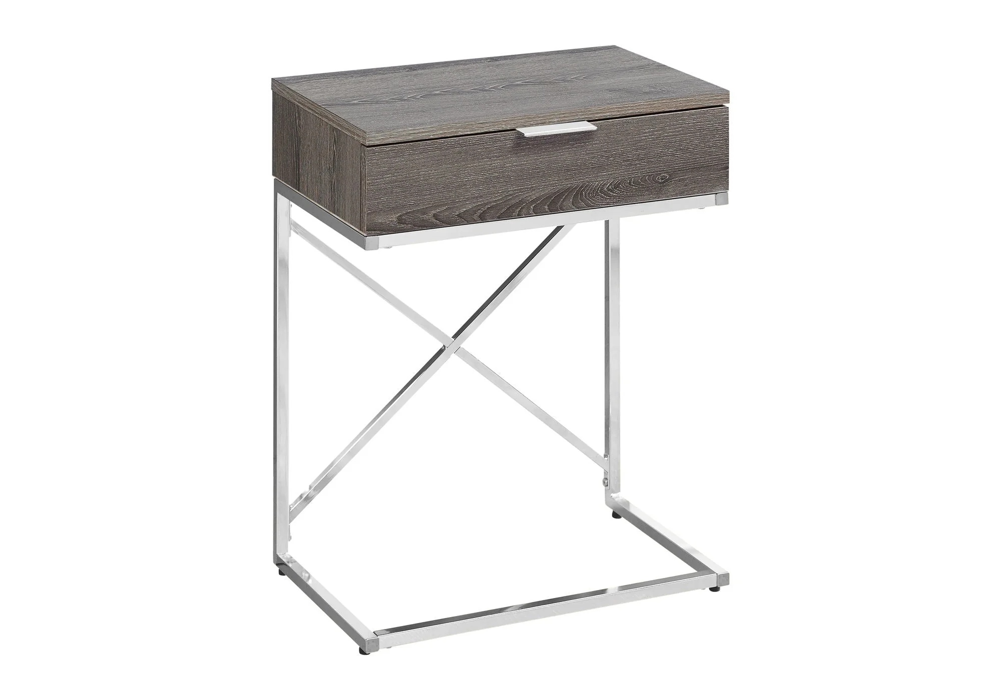Accent Side Table with Storage Drawer in Taupe - Image 4