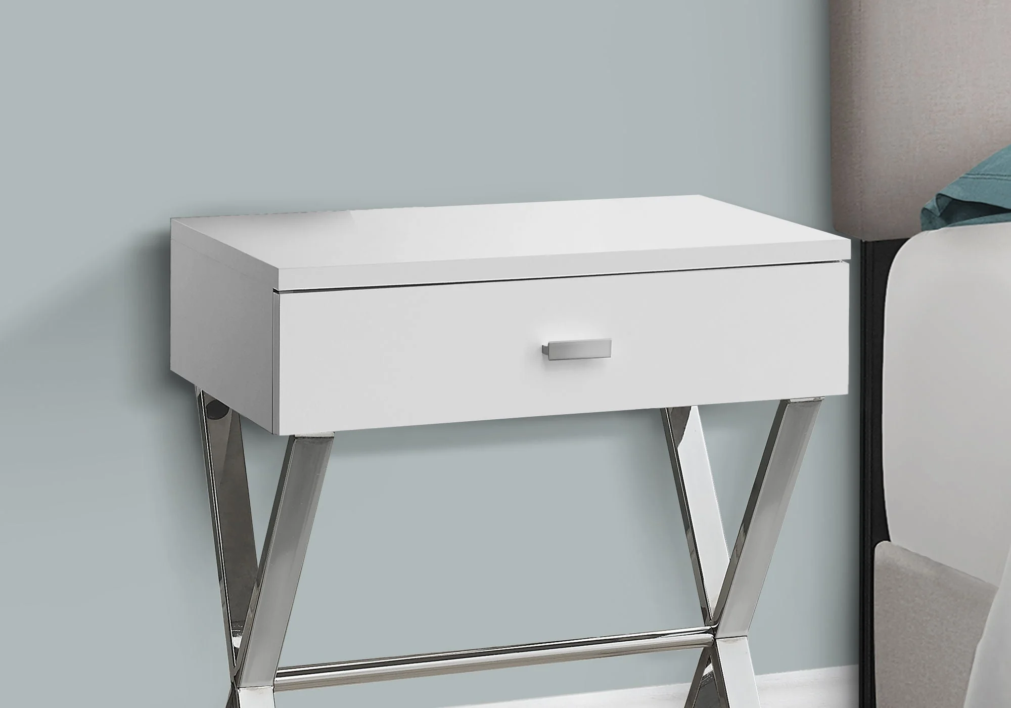 Accent Side X Table with Storage Drawer - Image 12