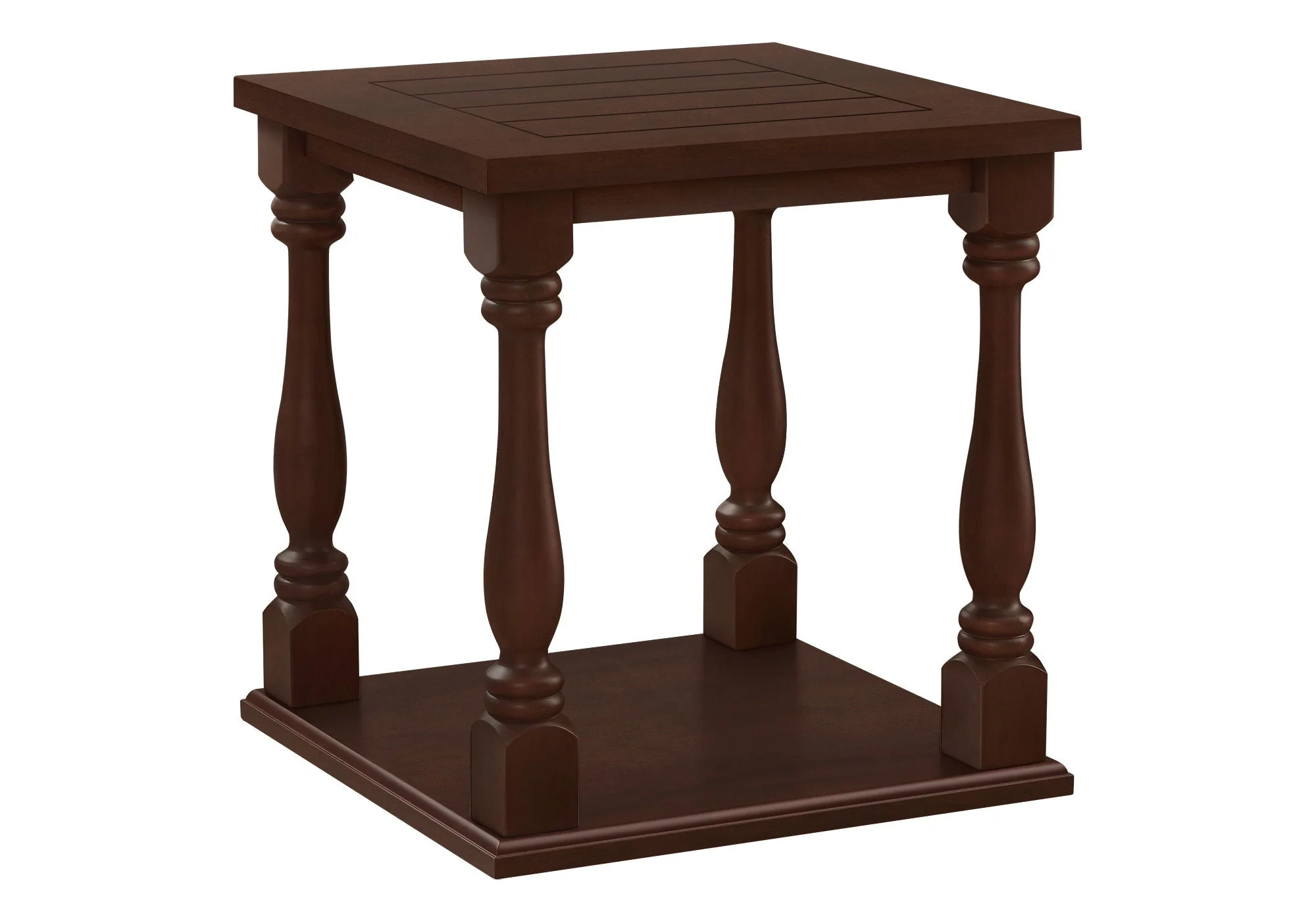 Accent Table, 2 Tier, Square, Traditional - Espresso - Image 4