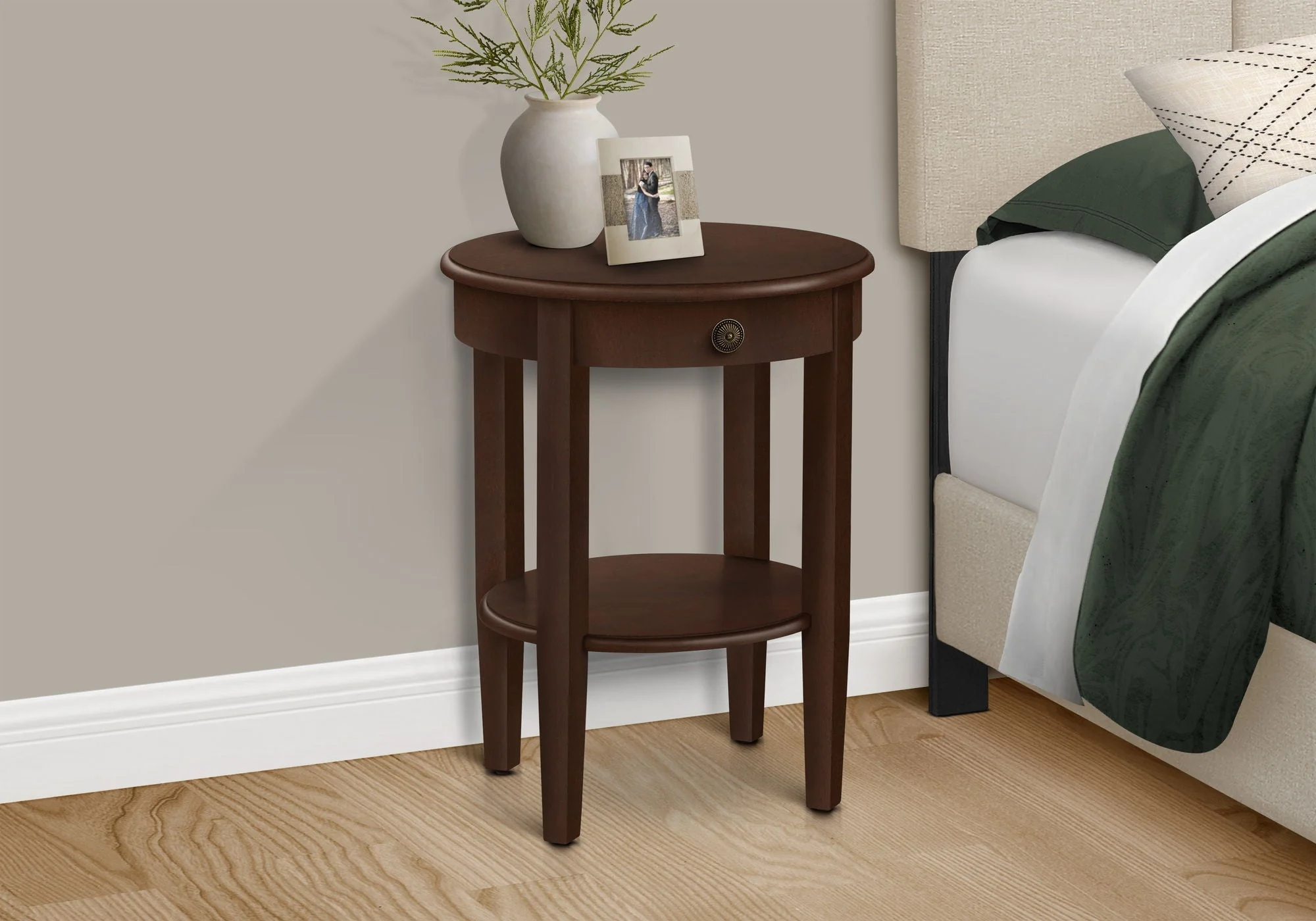 Accent Table, 2 Tier, Transitional - Espresso - Image 4