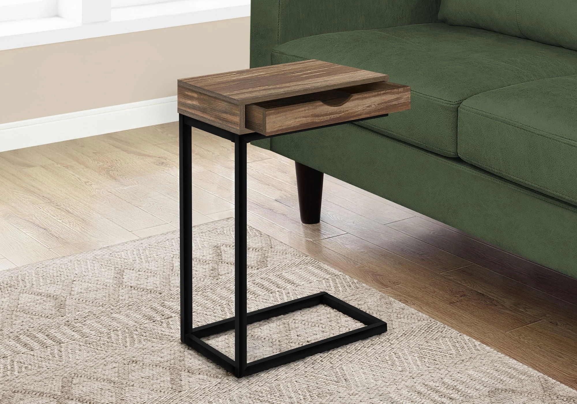 Accent Table, C - Shaped Contemporary Elegant Desig - Image 18