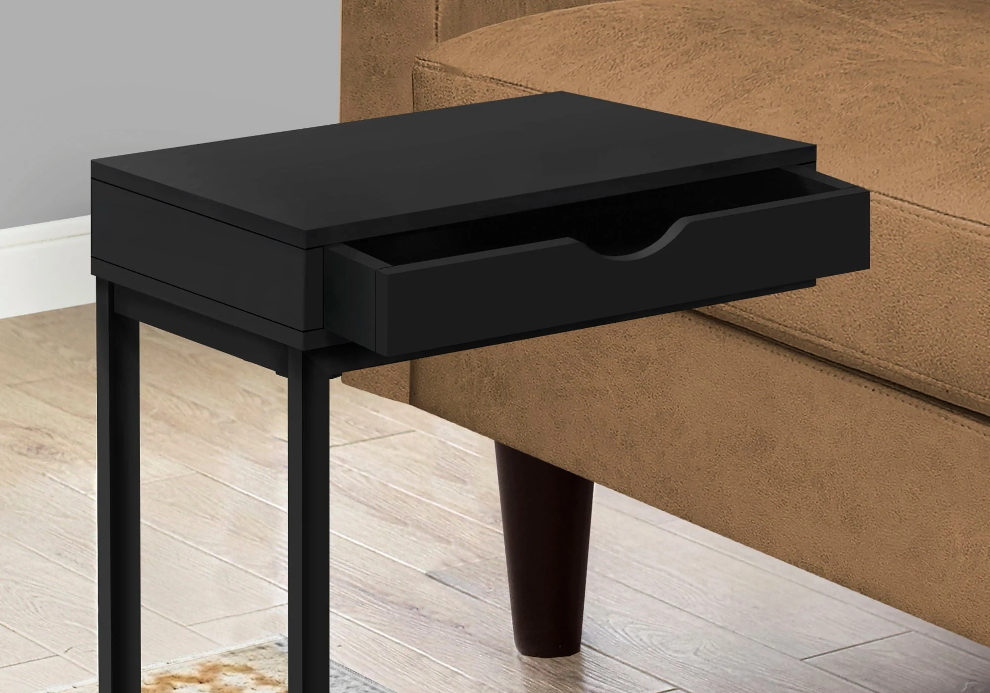 Accent Table, C - Shaped Contemporary Elegant Desig - Image 19