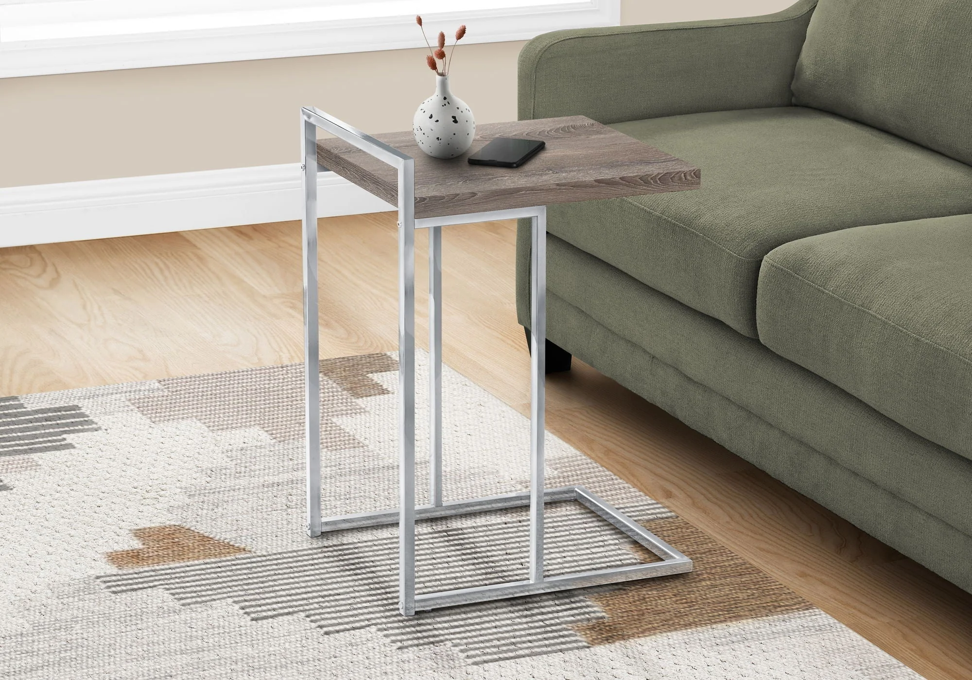 Accent Table, C-Shaped, Contemporary & Modern - Image 2