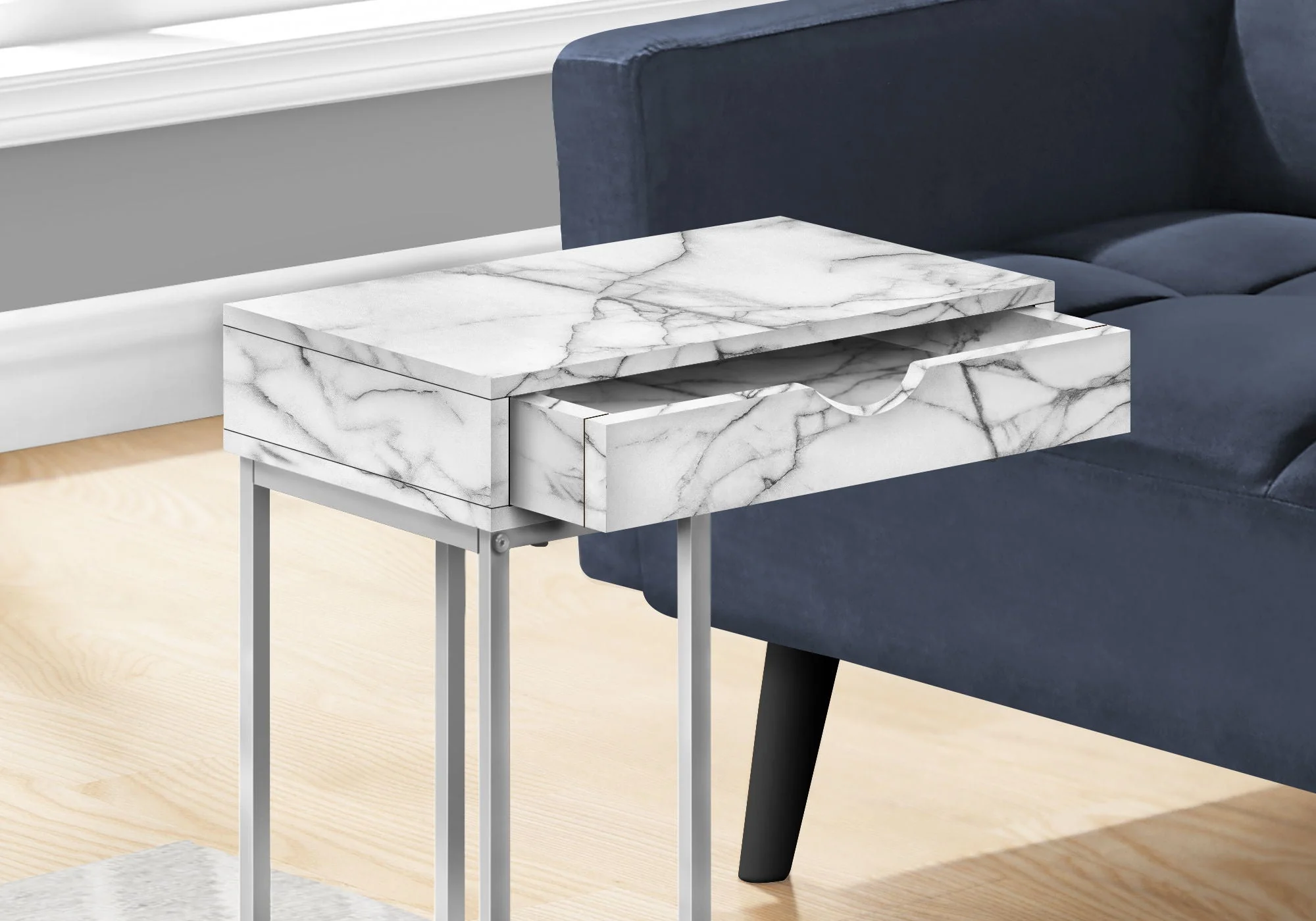 Accent Table, C - Shaped Contemporary & Modern Design - Image 10