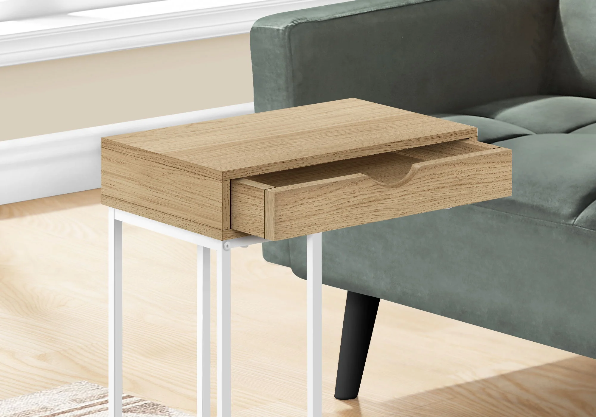 Accent Table, C - Shaped Contemporary & Modern Design - Image 16