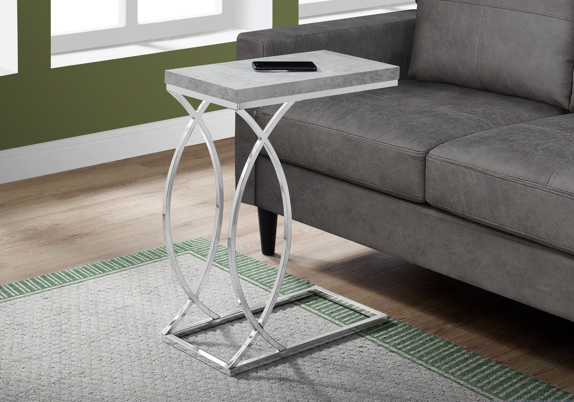 Accent Table, C - Shaped, Contemporary & Modern Design - Image 2