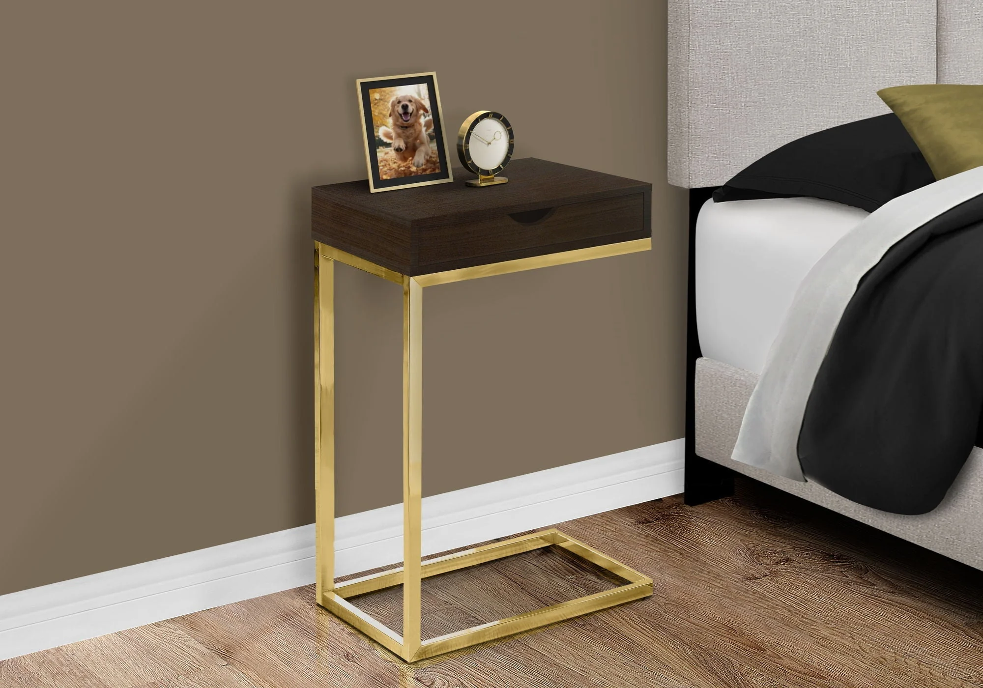 Accent Table, C - Shaped Contemporary & Modern Elegant Design - Image 6