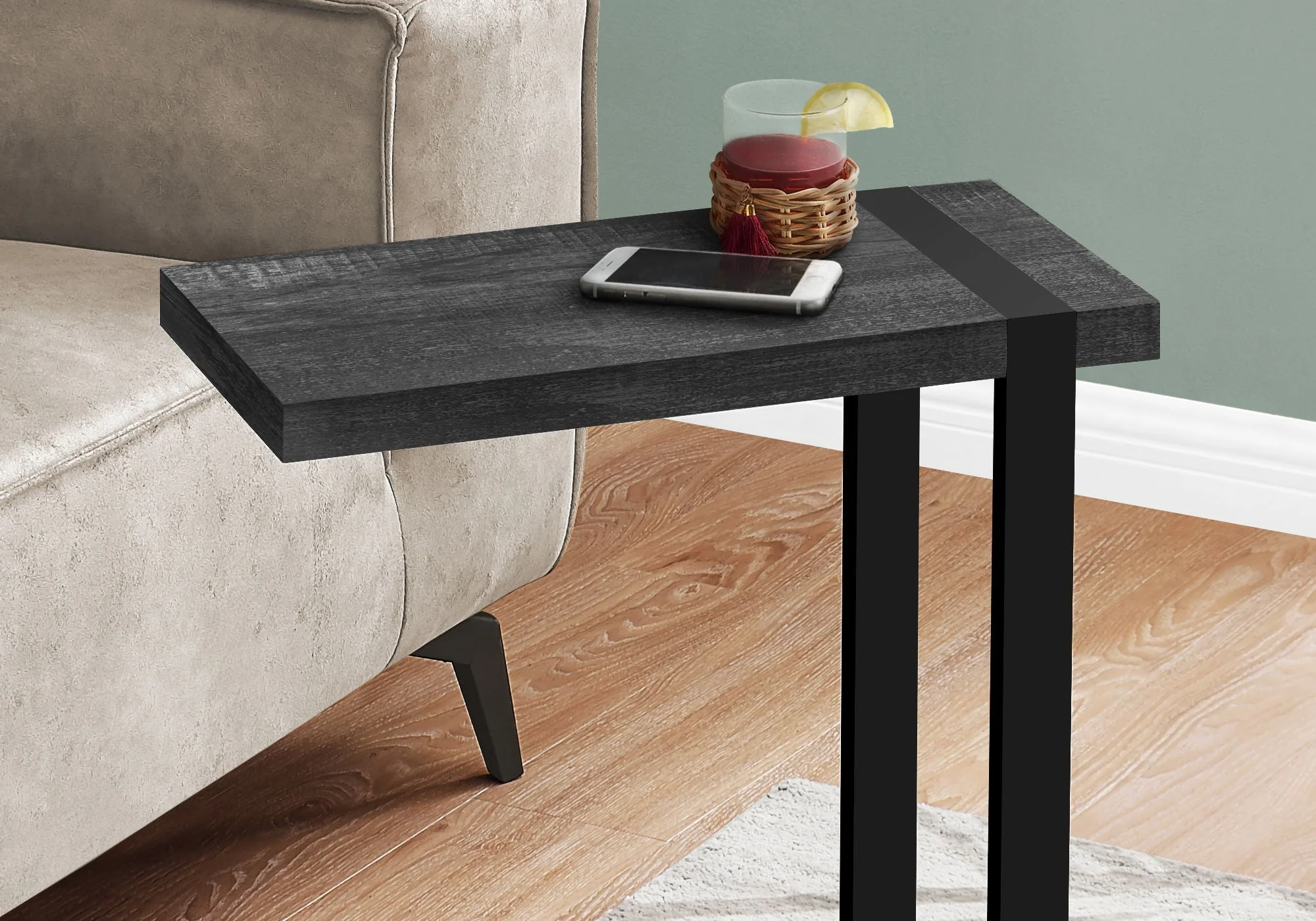 Accent Table, C-Shaped, Contemporary & Modern Stylish Design - Image 10