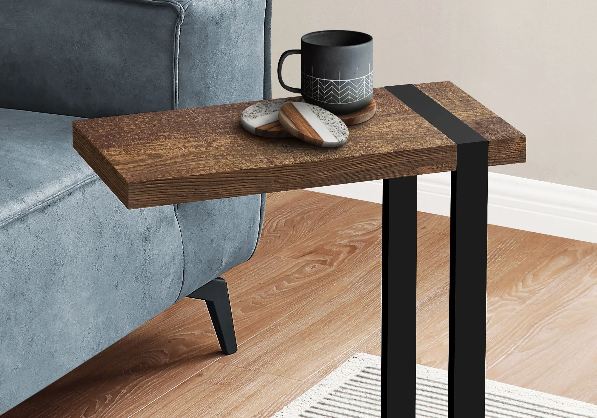 Accent Table, C-Shaped, Contemporary & Modern Stylish Design - Image 9
