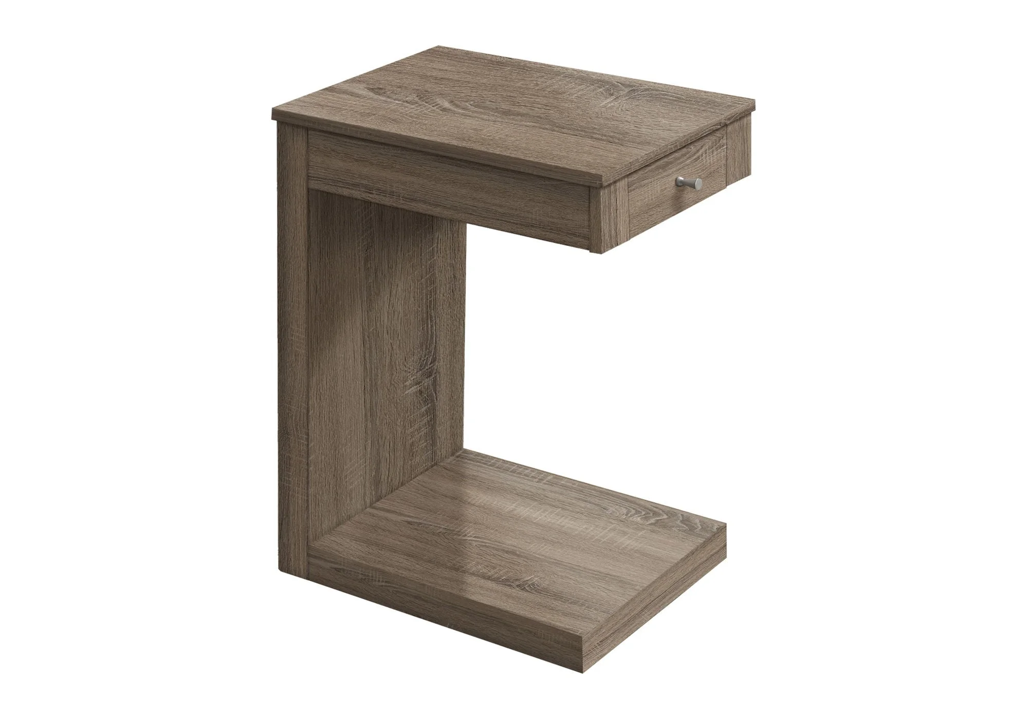 Accent Table, C - Shaped Contemporary & Modern - Taupe - Image 3