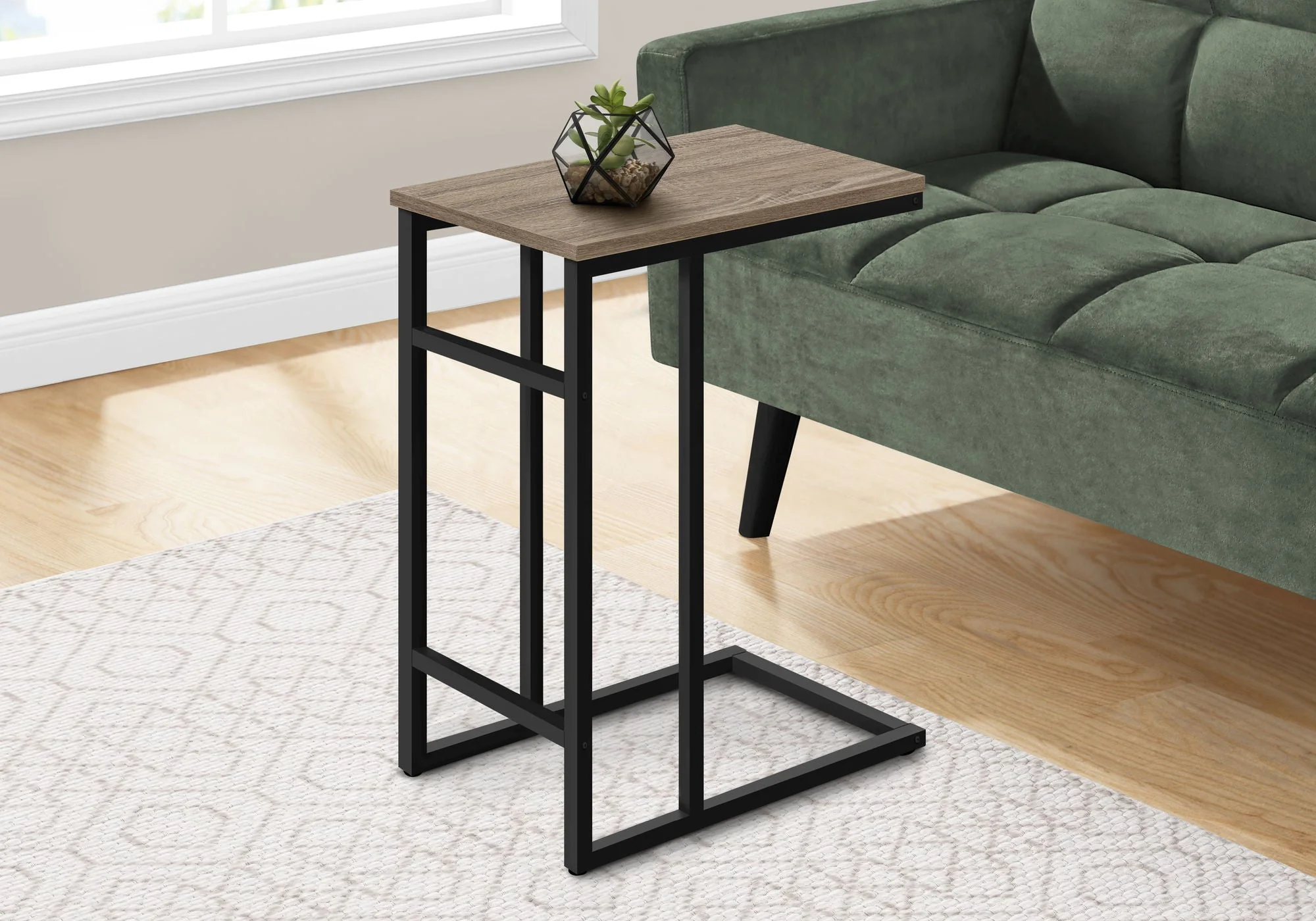 Accent Table, C - Shaped, Contemporary & Modern, Versatile Use - Image 2