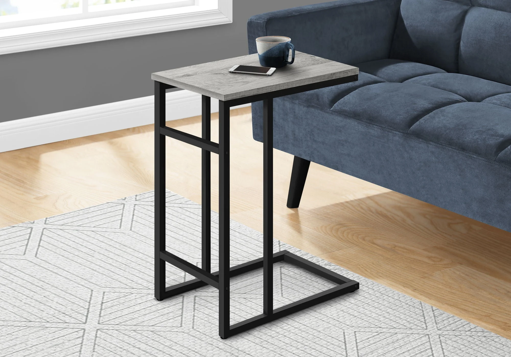 Accent Table, C - Shaped, Contemporary & Modern, Versatile Use - Image 3