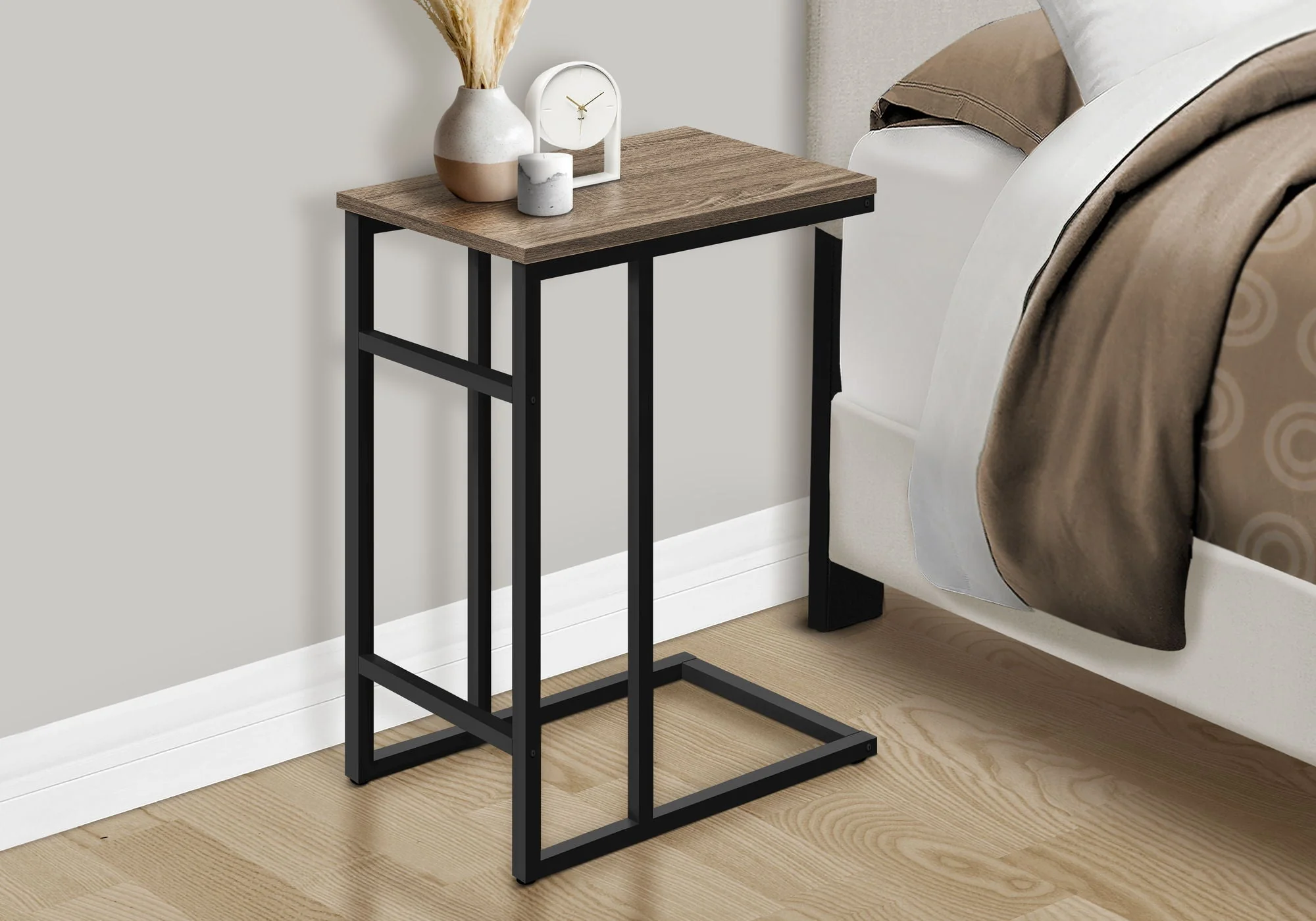 Accent Table, C - Shaped, Contemporary & Modern, Versatile Use - Image 7