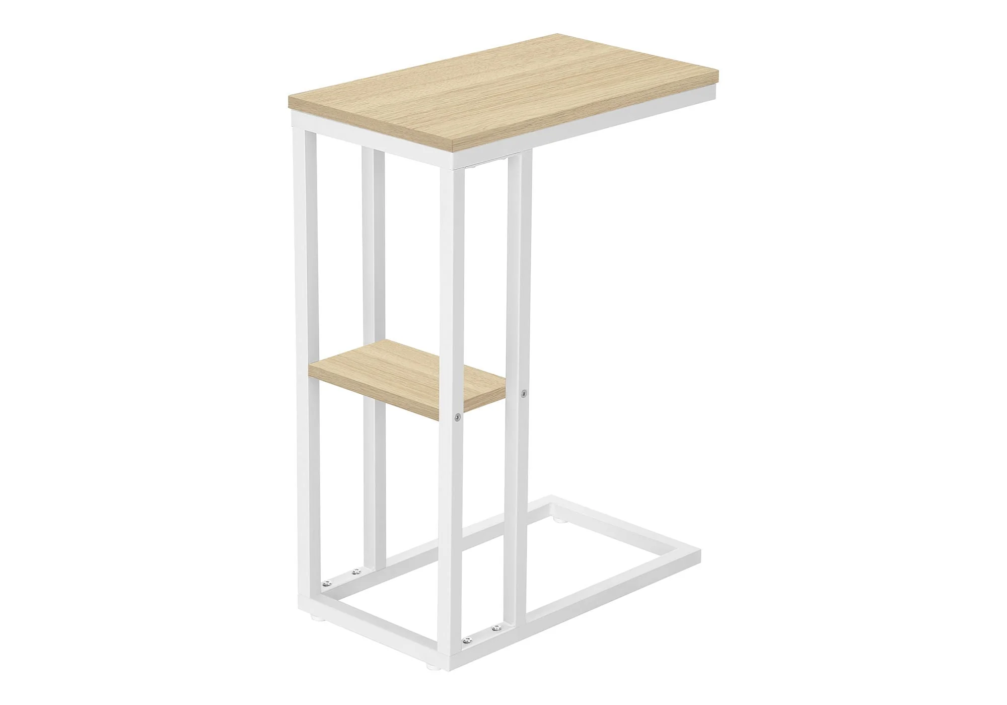 Accent Table, C - Shaped, Marble Look Contemporary & Modern Convenient Design - Image 12