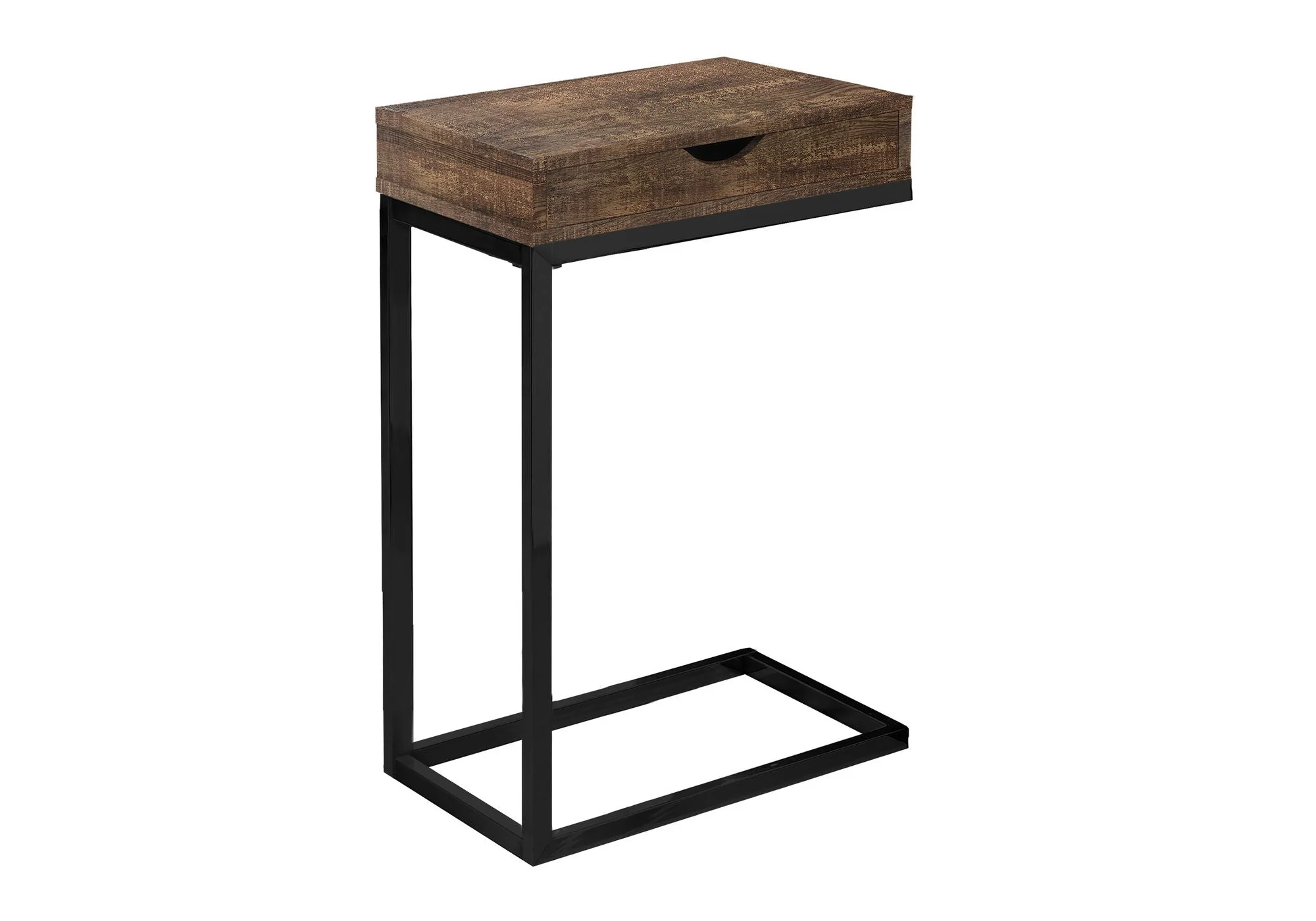 Accent Table, C-Shaped, Modern - Brown - Image 4