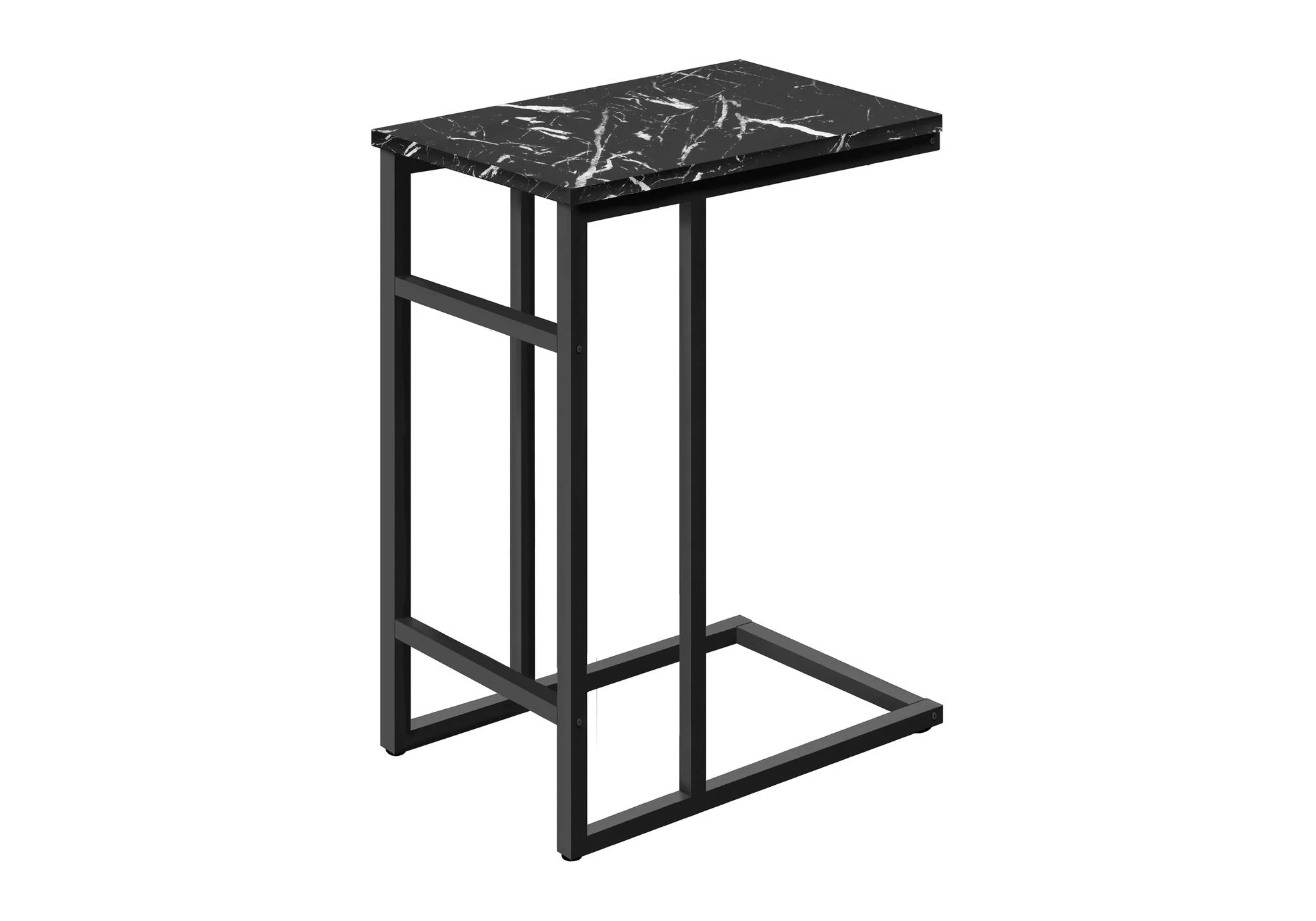Accent Table, C - Shaped, Modern Design - Black - Image 2