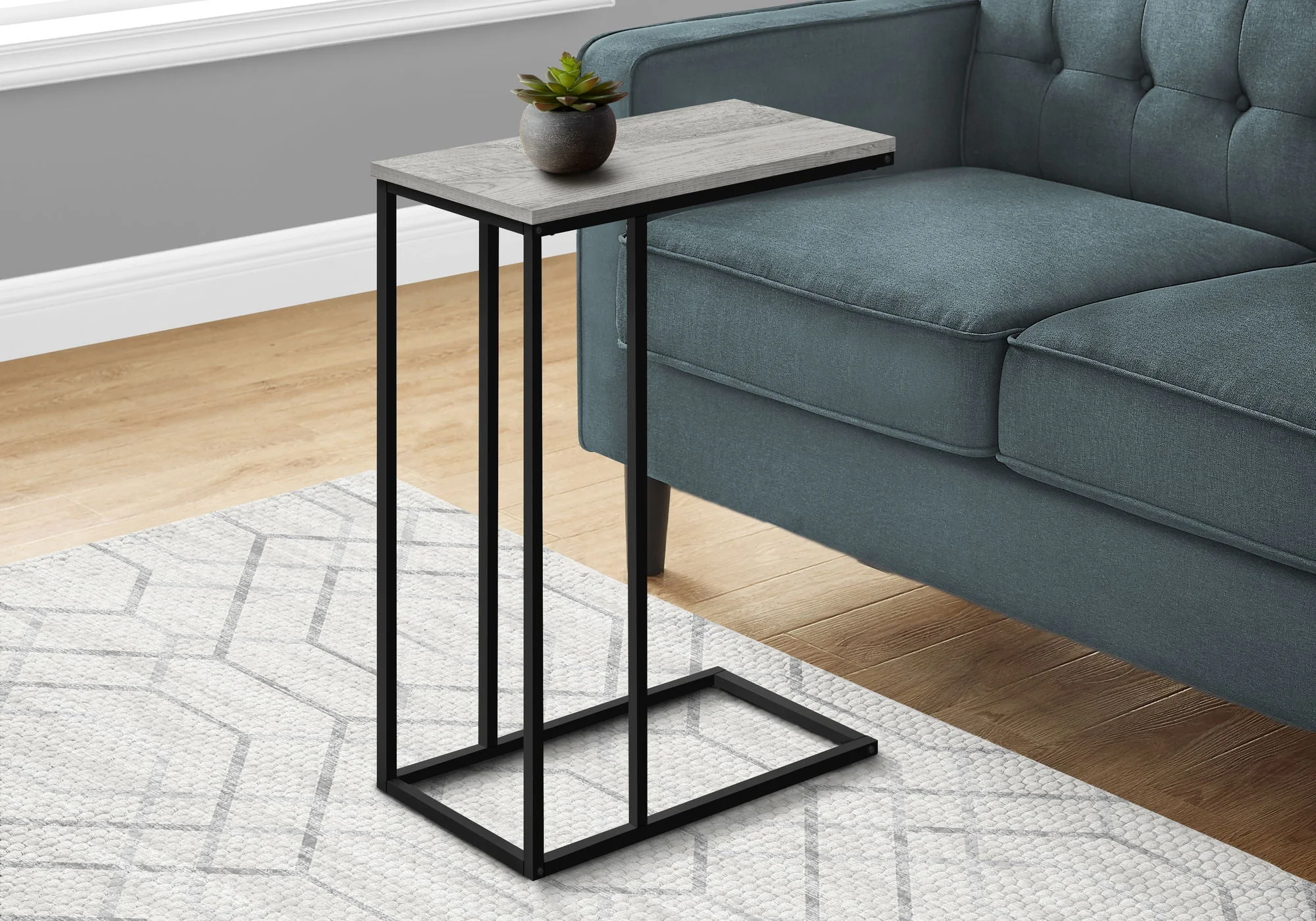 Accent Table, C-Shaped, Space-Saving Functionality - Image 3