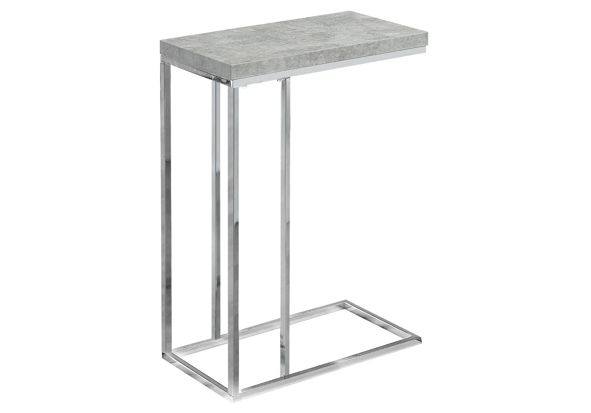 Accent Table, C-Shaped with Tempered Glass - Contemporary & Modern - Image 7