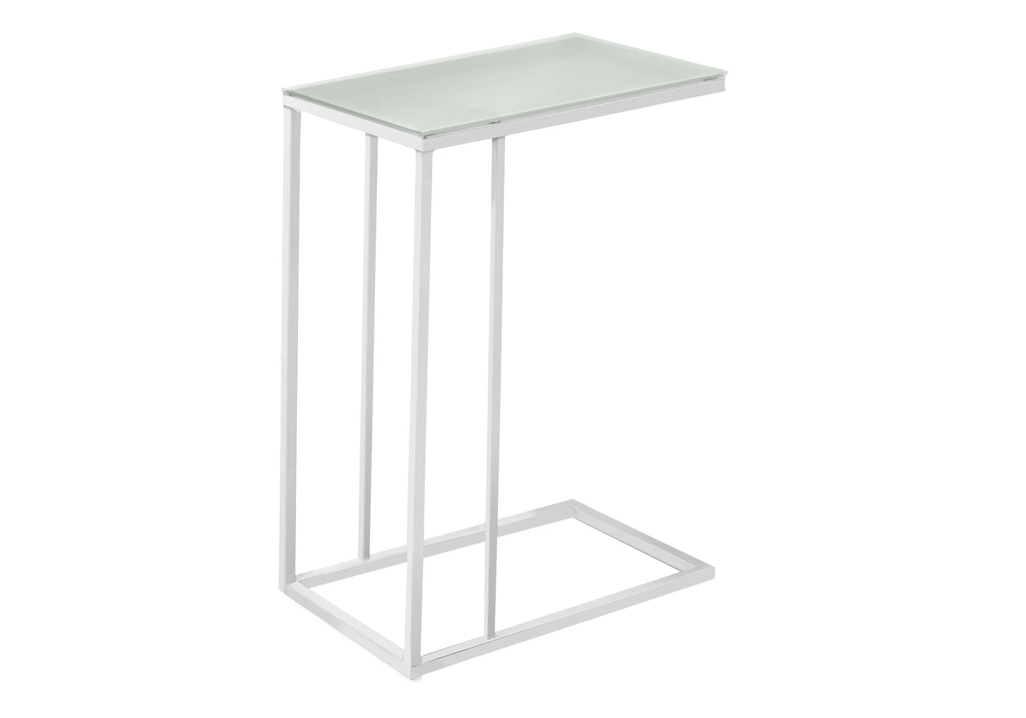 Accent Table, C-Shaped with Tempered Glass - Contemporary & Modern - Image 9