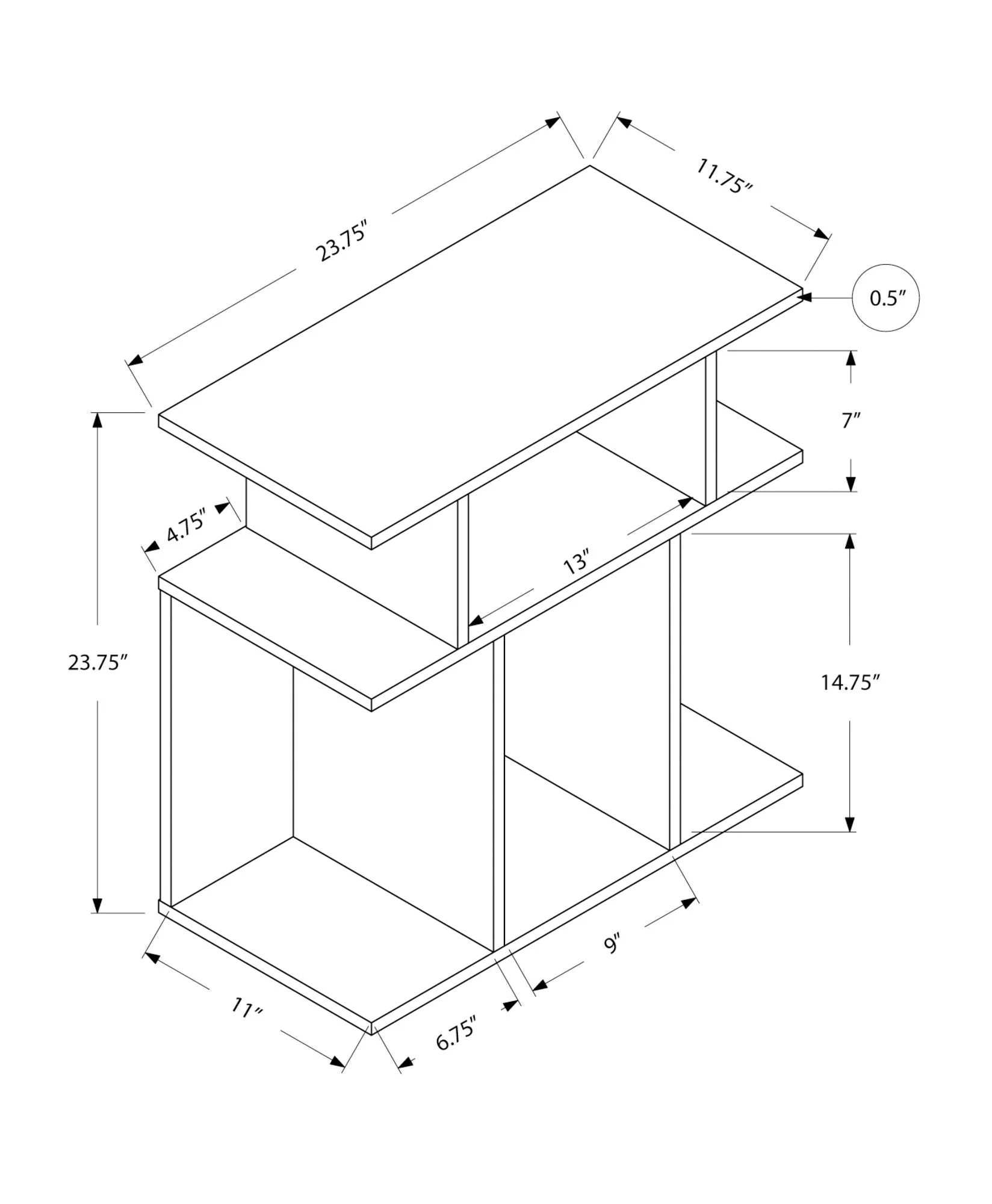 Accent Table, Side Contemporary Design - Image 15
