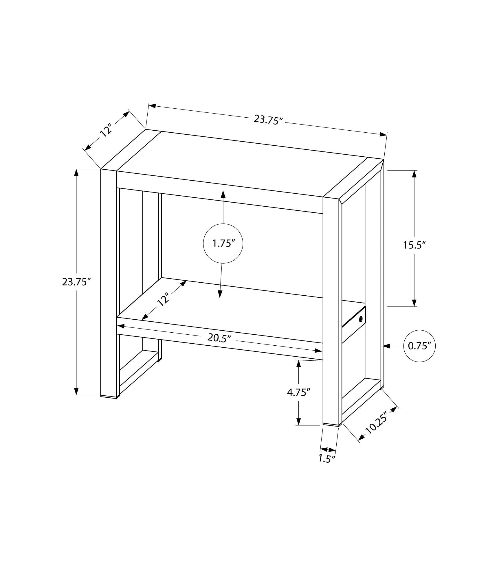 Accent Table, Side Industrial Flexible Placement - Image 9