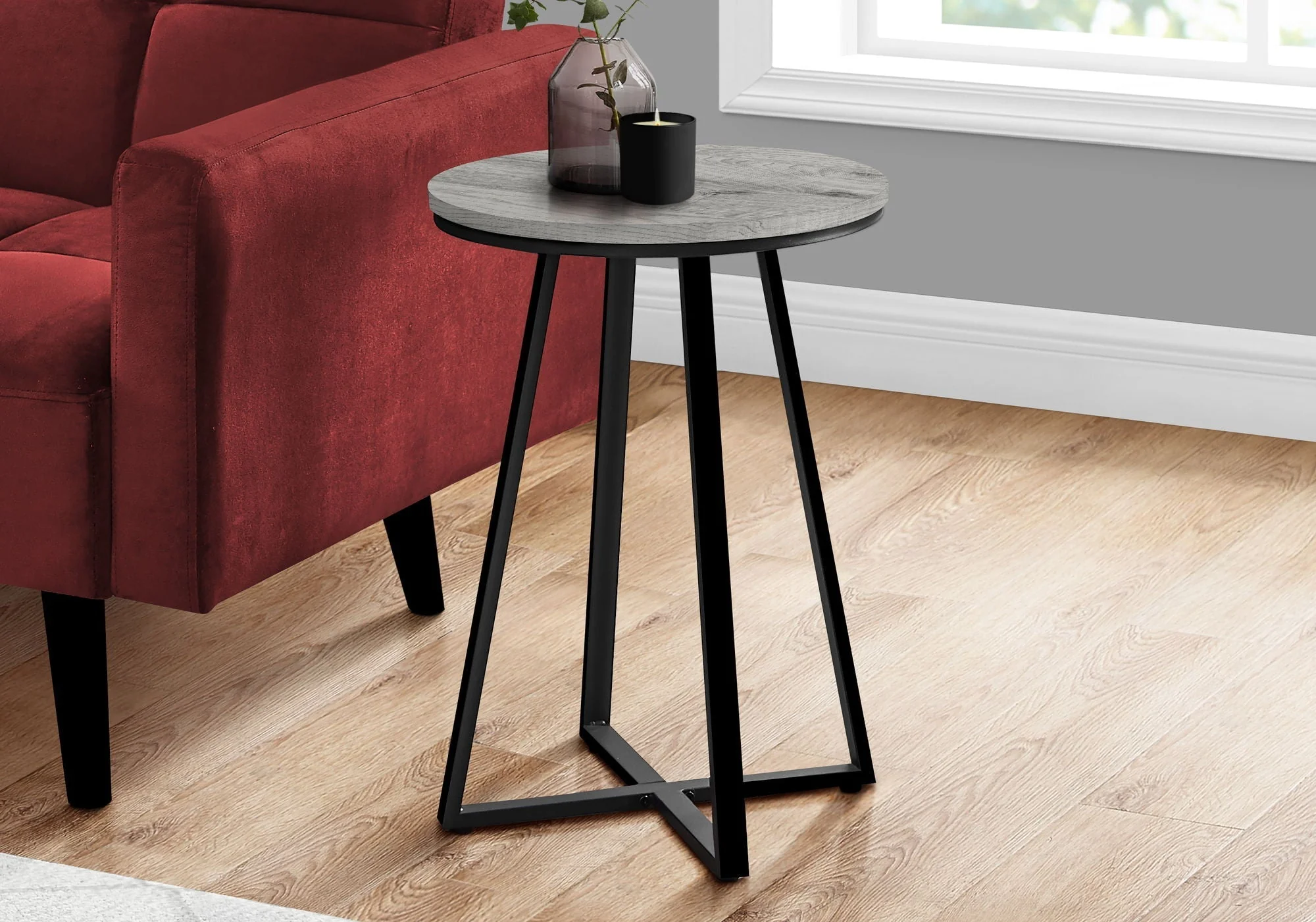 Accent Table, Side, Round Contemporary & Modern Modern Design - Image 2