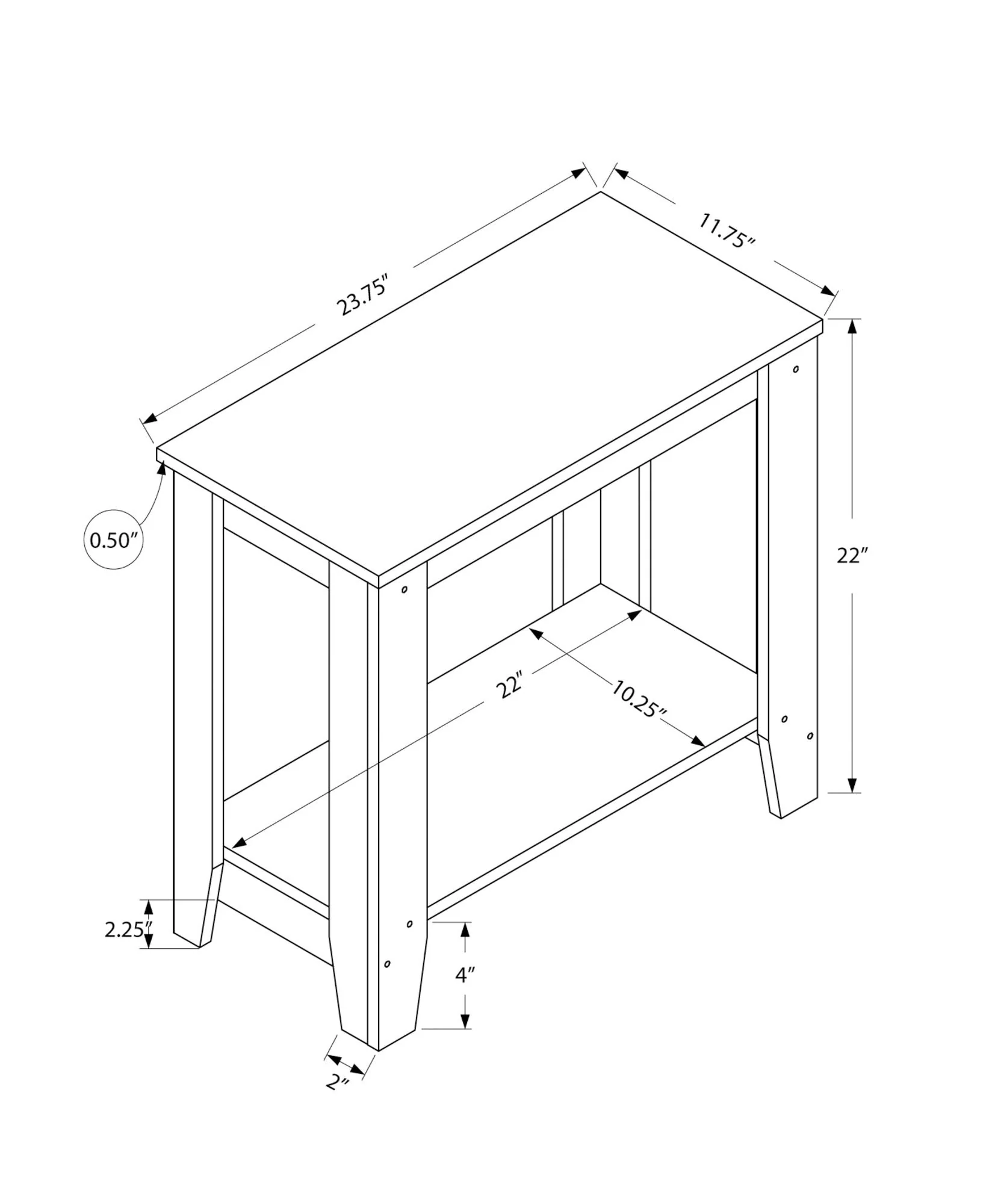 Accent Table, Side Transitional, Elegant Design - Image 6