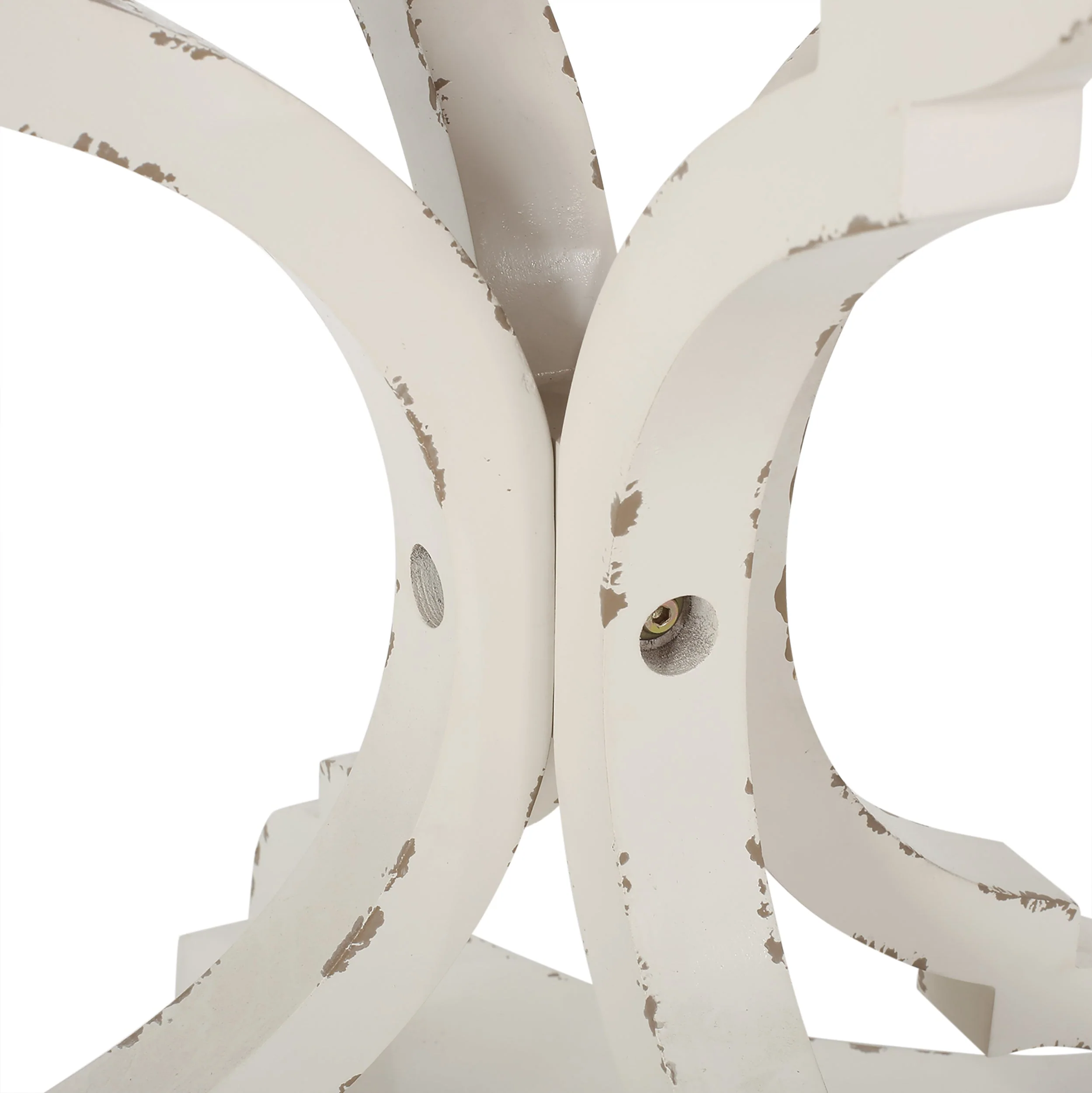 Accent Table with Hourglass Base and French Country Design - Image 10