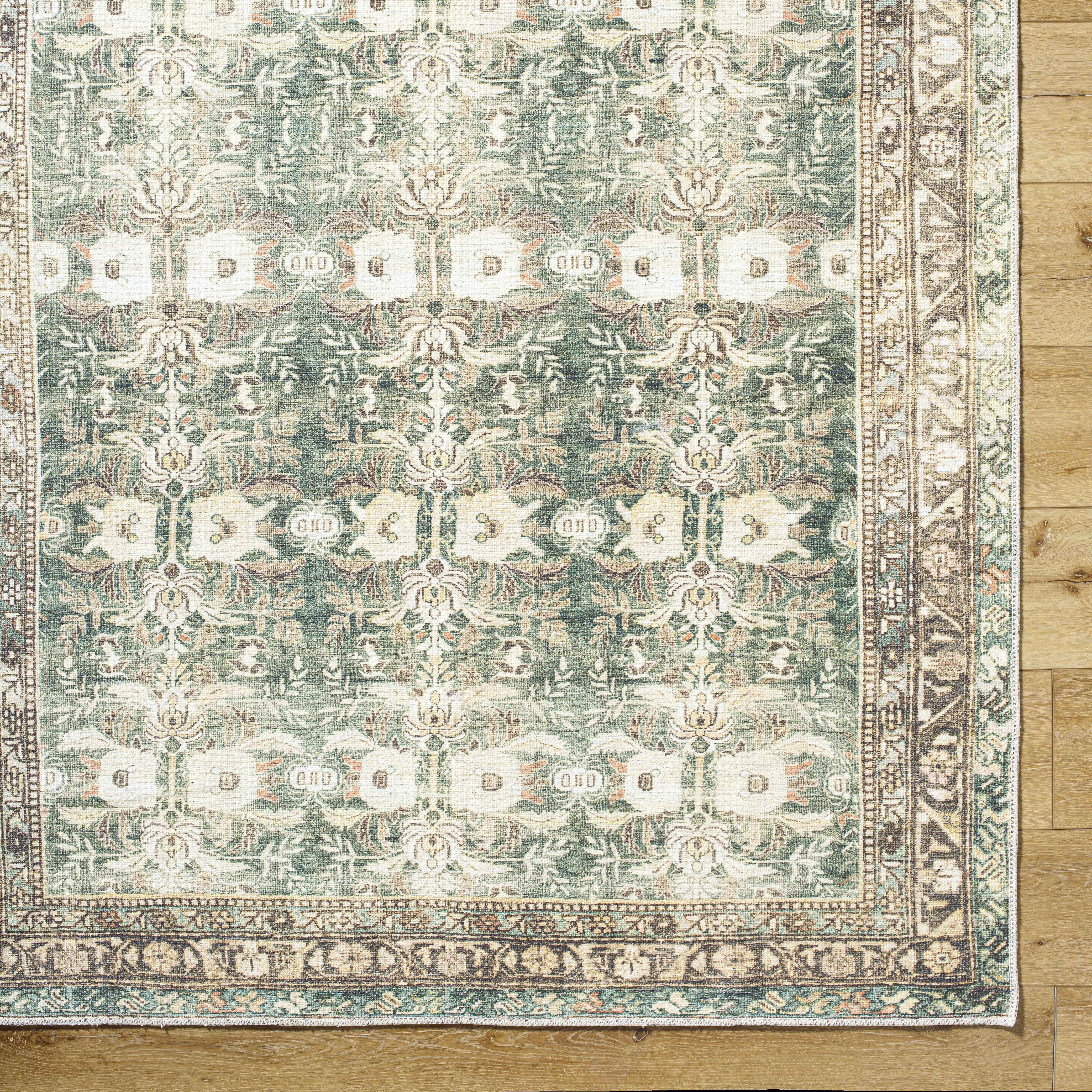 Acoose Vintage Flat Pile Washable Rug - Image 7