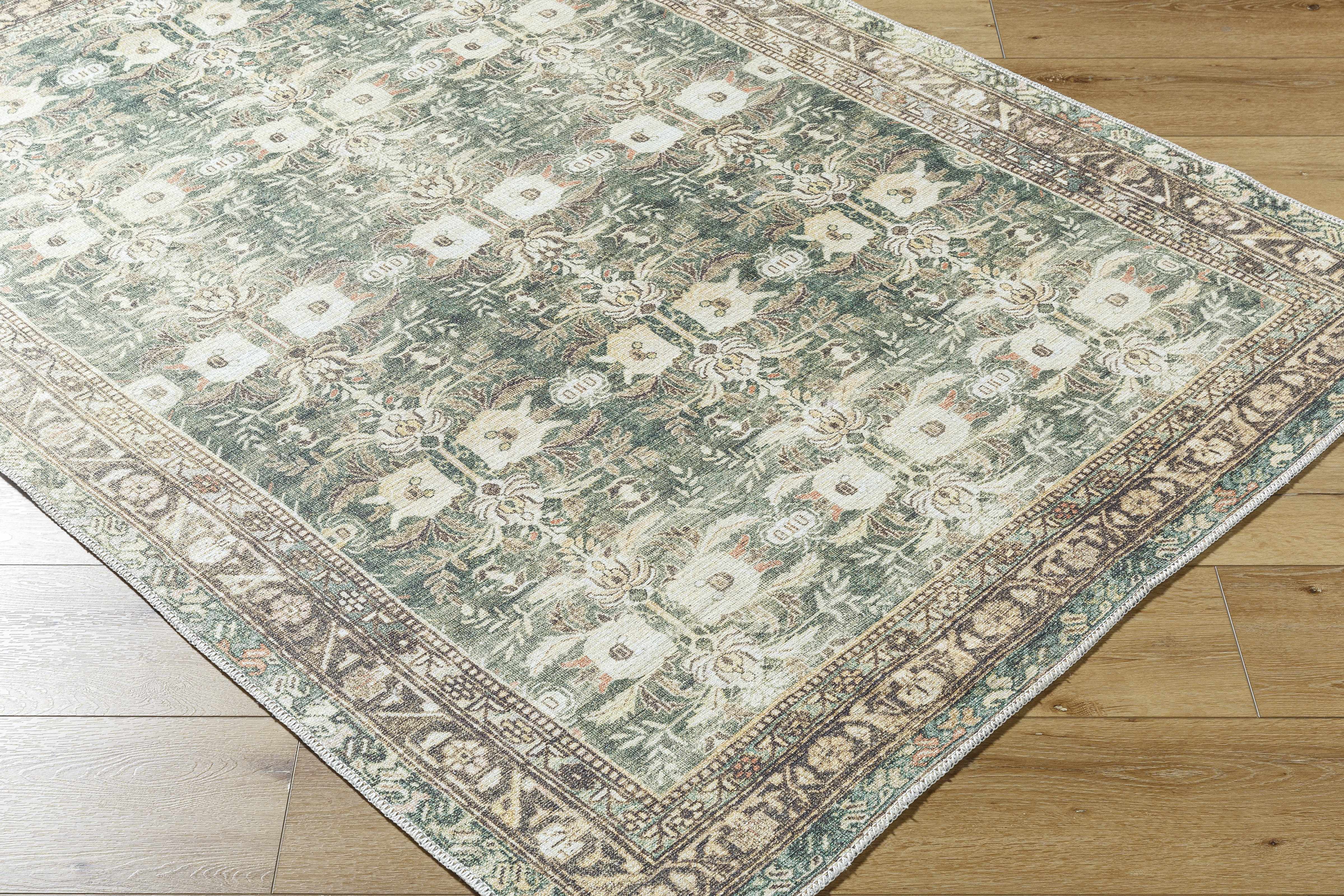 Acoose Vintage Flat Pile Washable Rug - Image 8