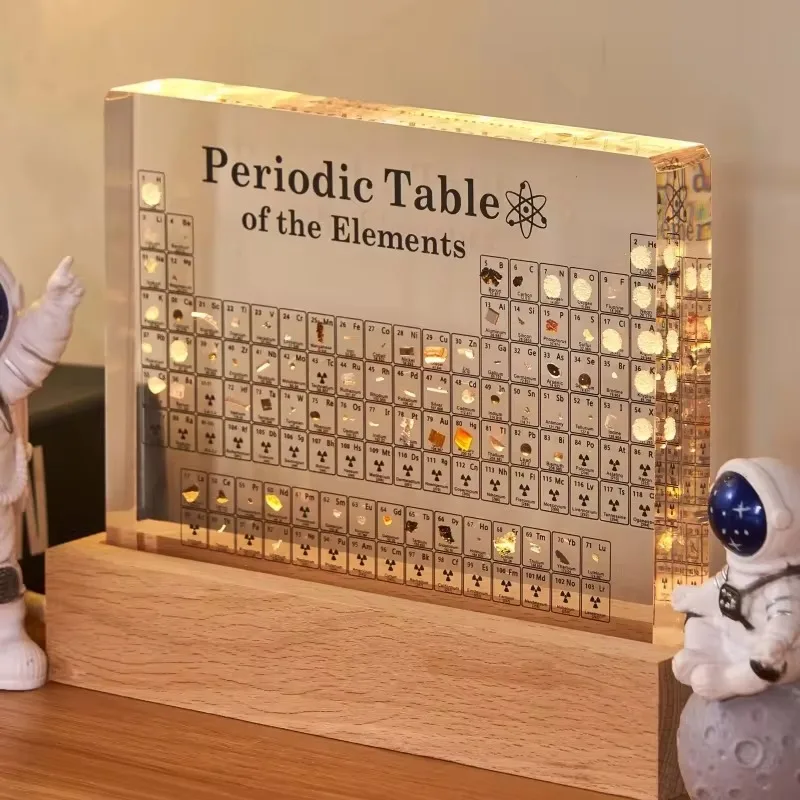 Acrylic Periodic Table Figurine – Mendeleev Science Desk Ornament Room Decor - Image 2