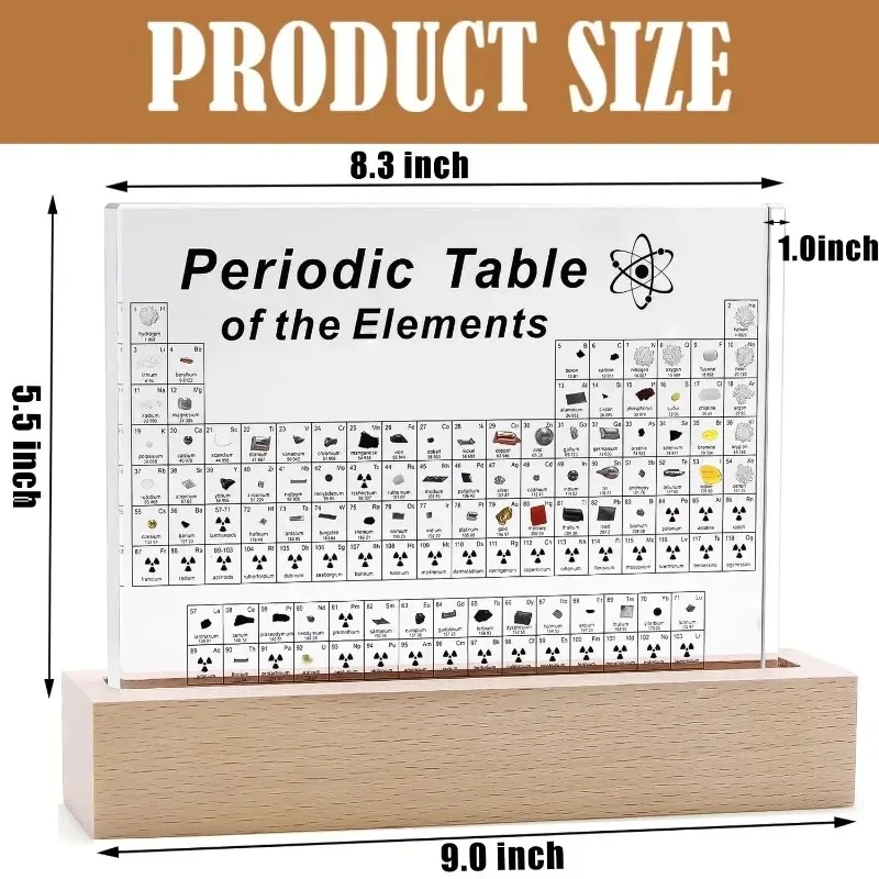 Acrylic Periodic Table Figurine – Mendeleev Science Desk Ornament Room Decor - Image 3