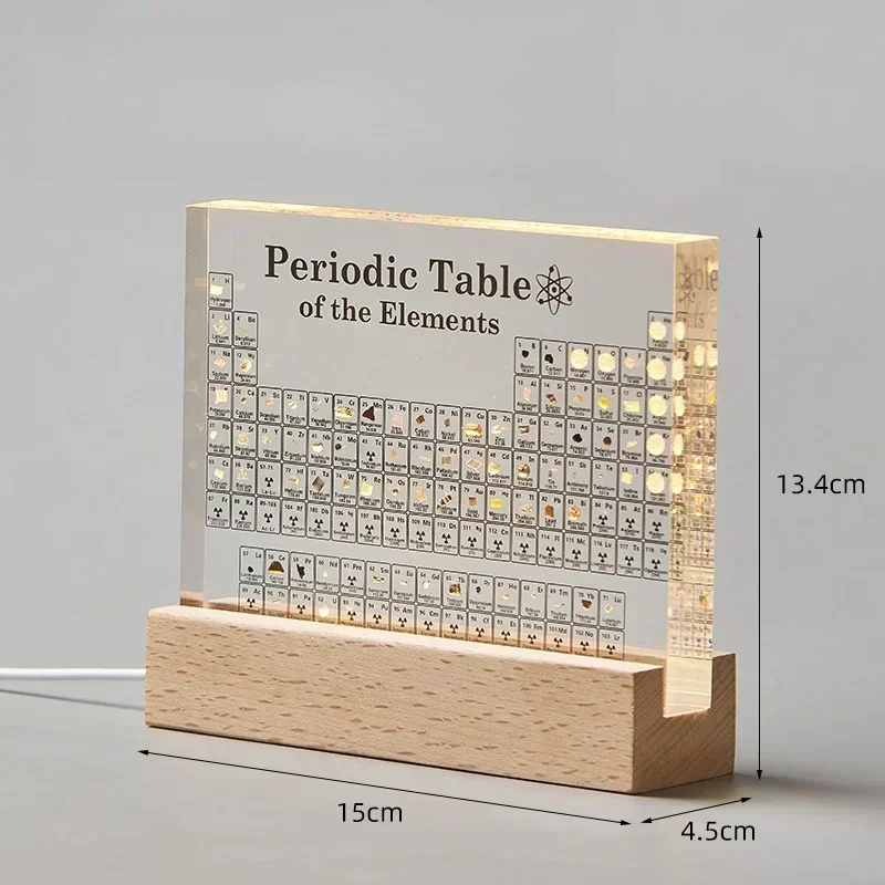 Acrylic Periodic Table Figurine – Mendeleev Science Desk Ornament Room Decor - Image 7