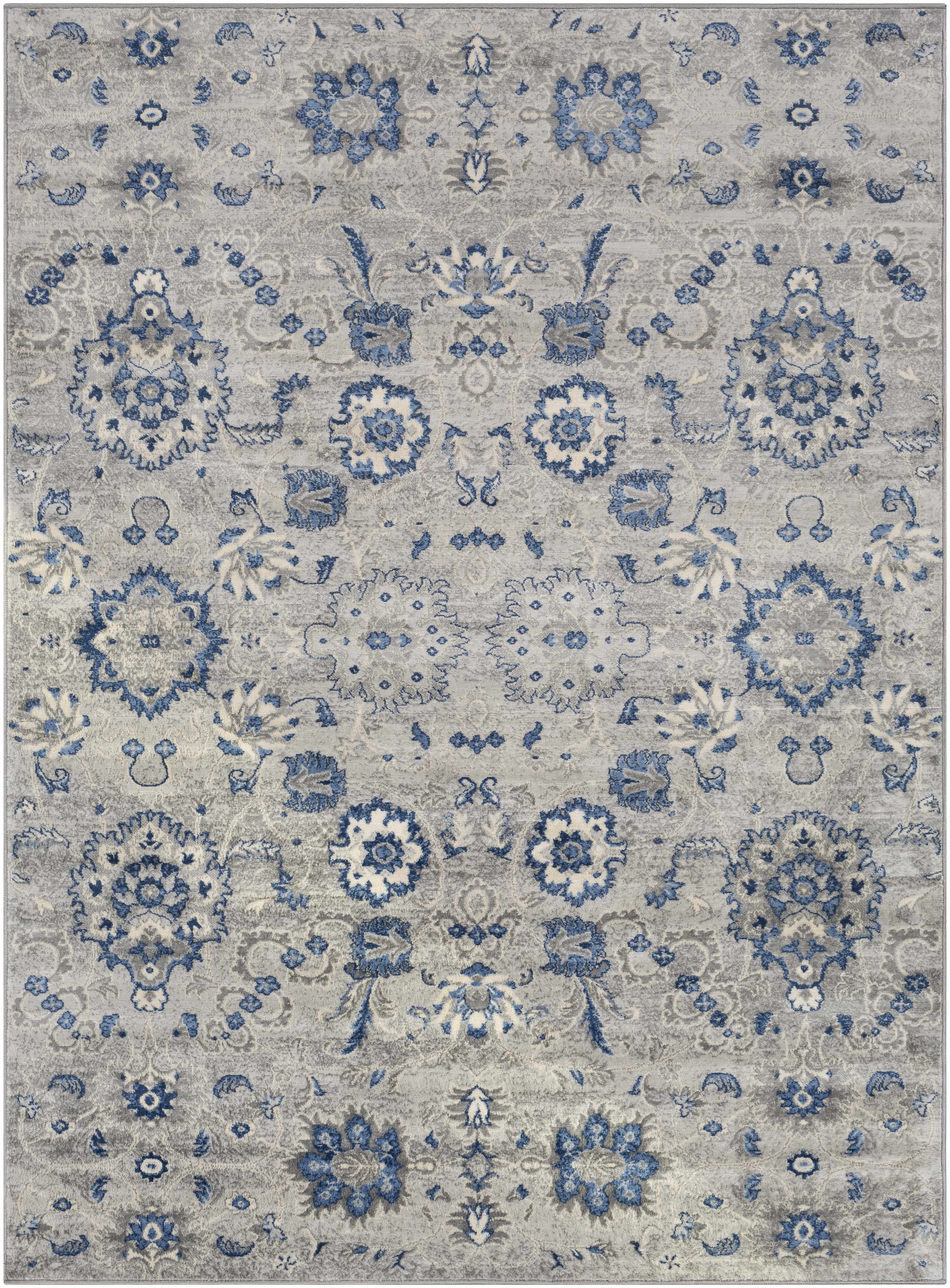 Adairsville Blue Floral Area Carpet - Clearance - Image 11