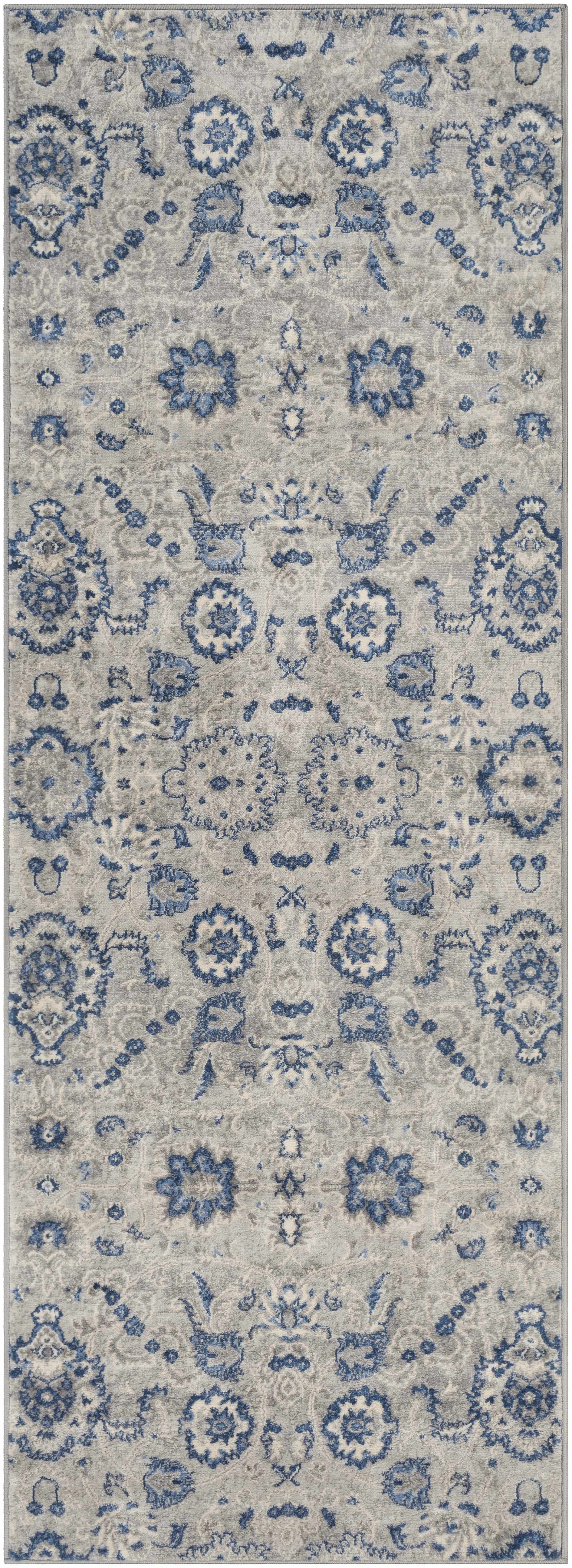 Adairsville Blue Floral Area Carpet - Clearance - Image 3