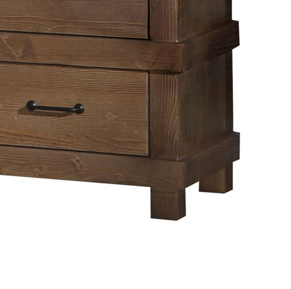 Adams - Antique Nightstand - Oak - Image 4