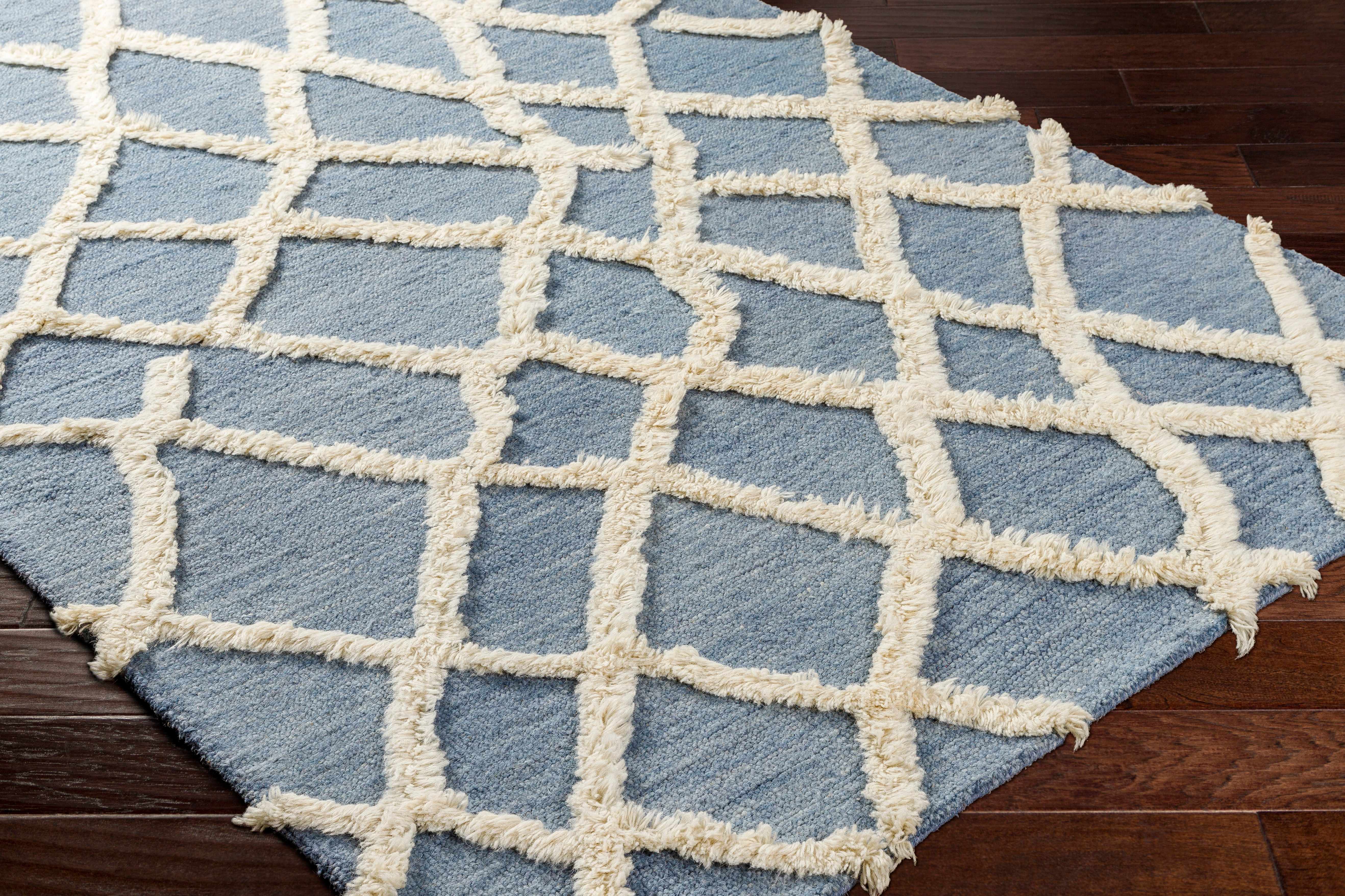 Adica Blue Wool Area Rug - Clearance - Image 2